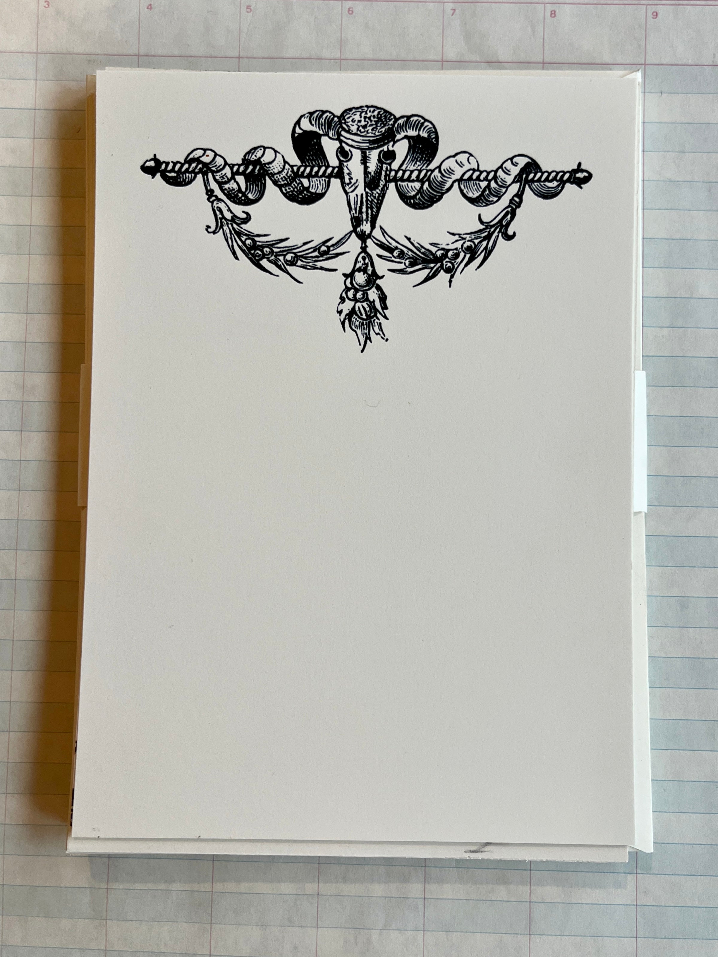 Ram's Head Banner Stationery Set