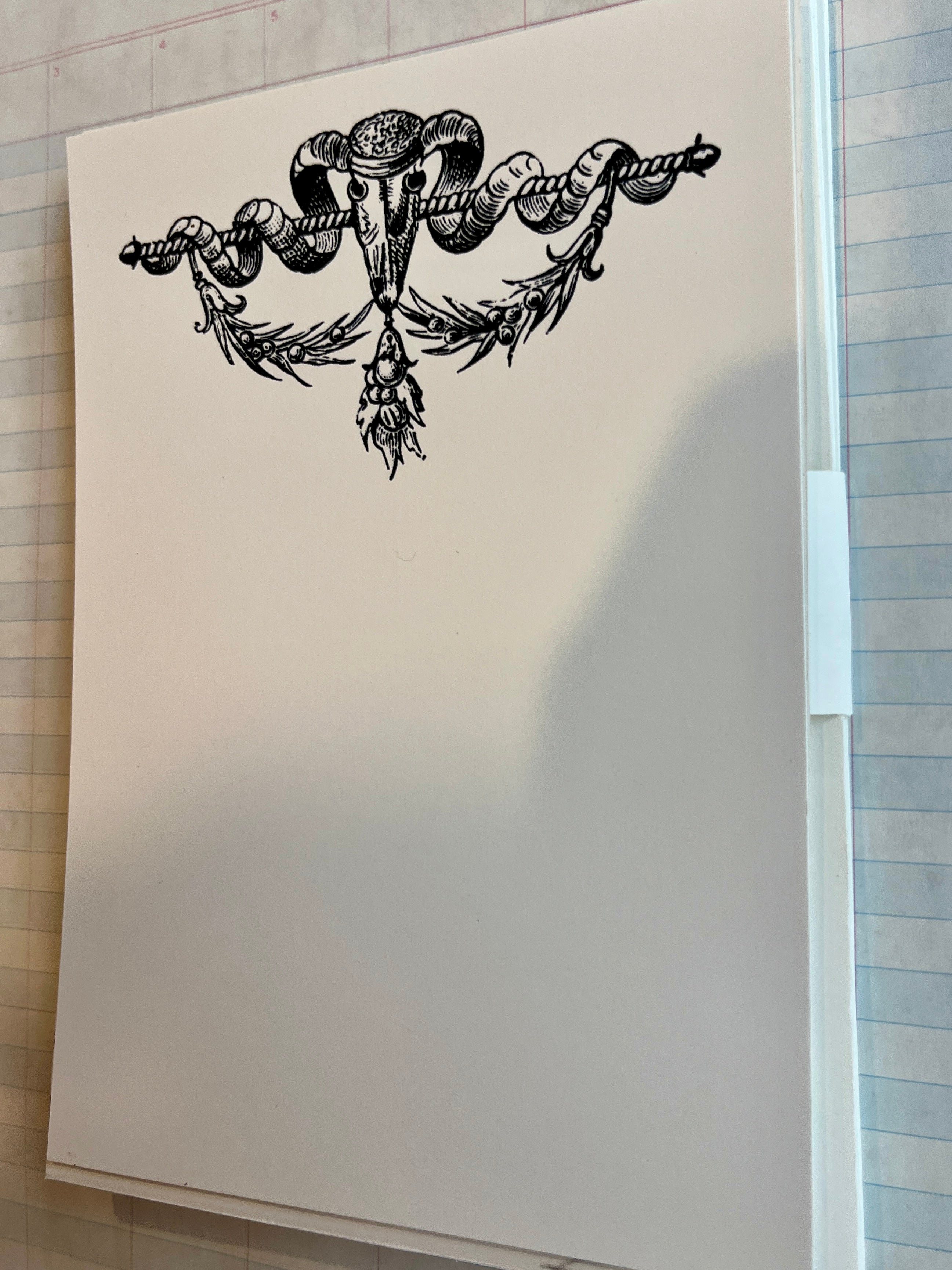 Ram's Head Banner Stationery Set