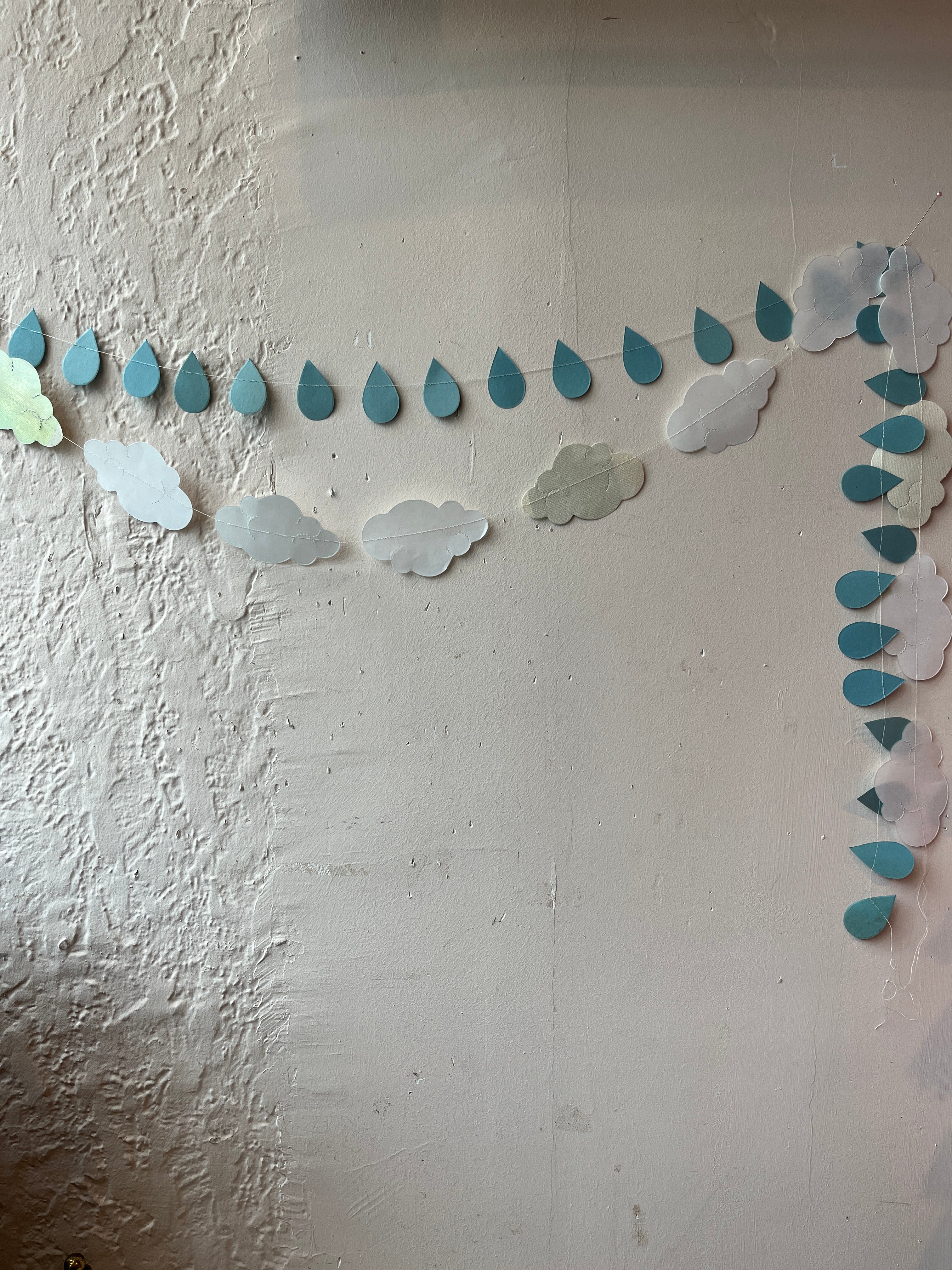 Stitched Raindrop Garland