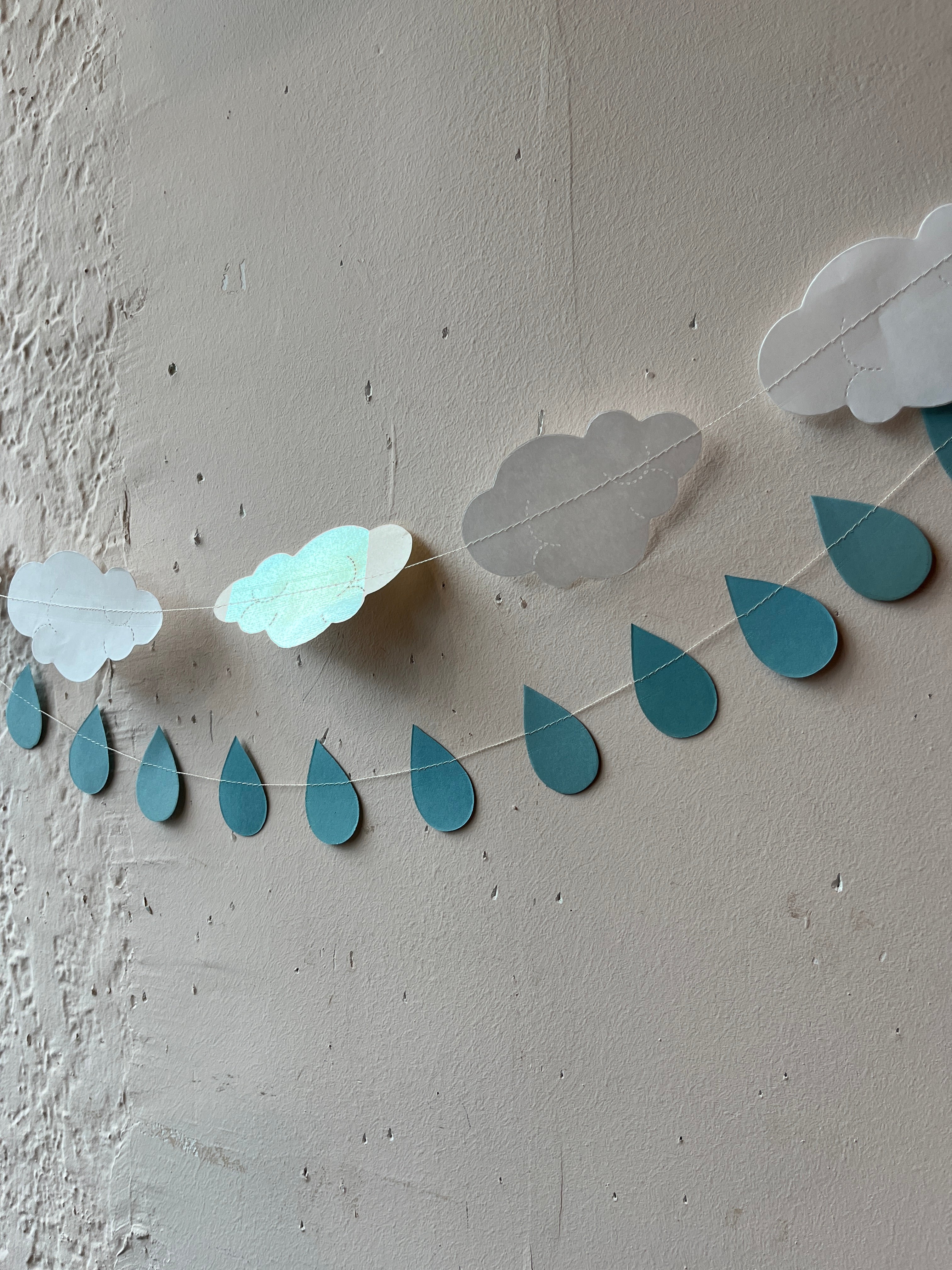 Stitched Raindrop Garland