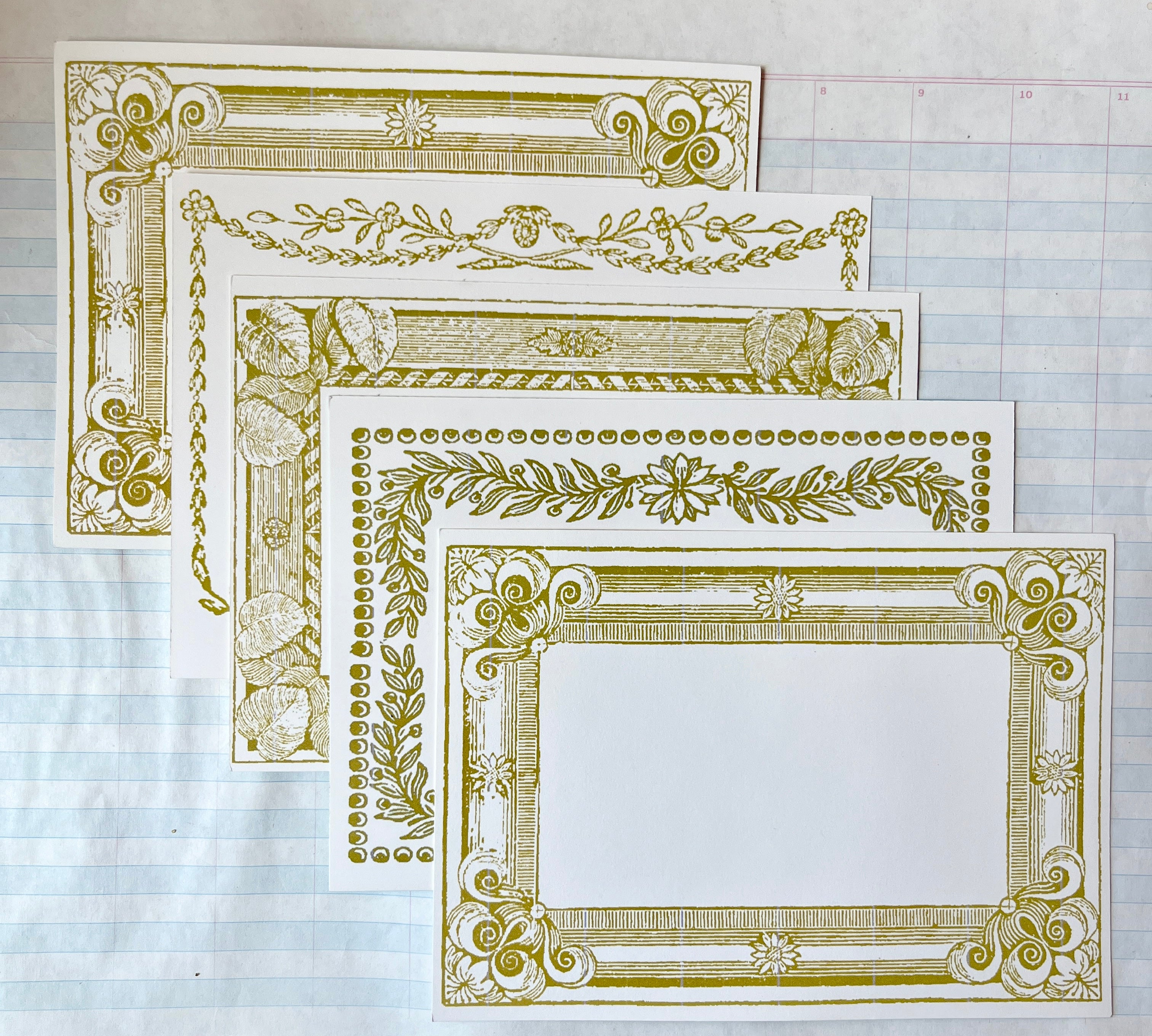 Printers Specimen Frames Stationery Gold