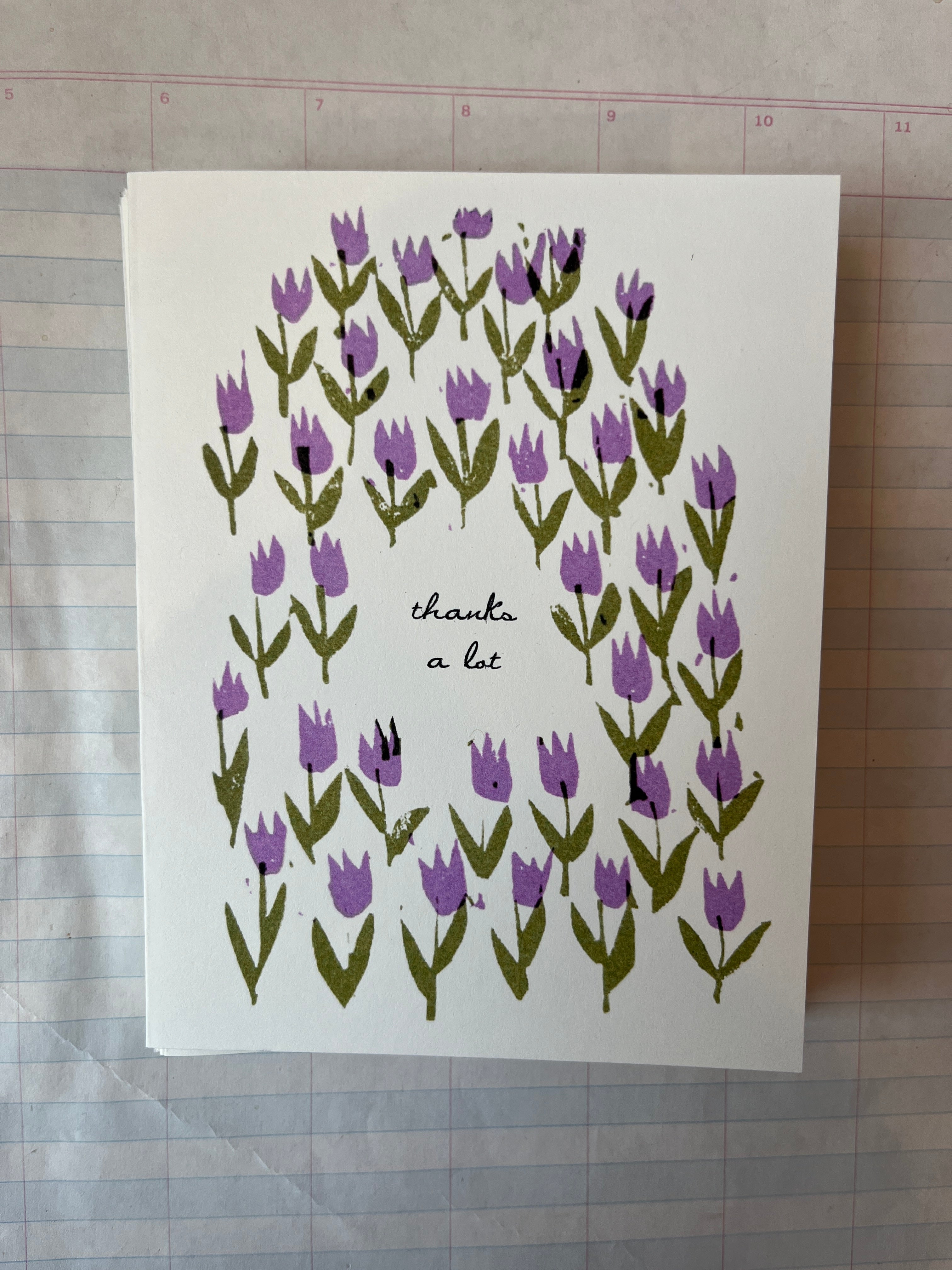 Tulip Field Thank you Notecard Set