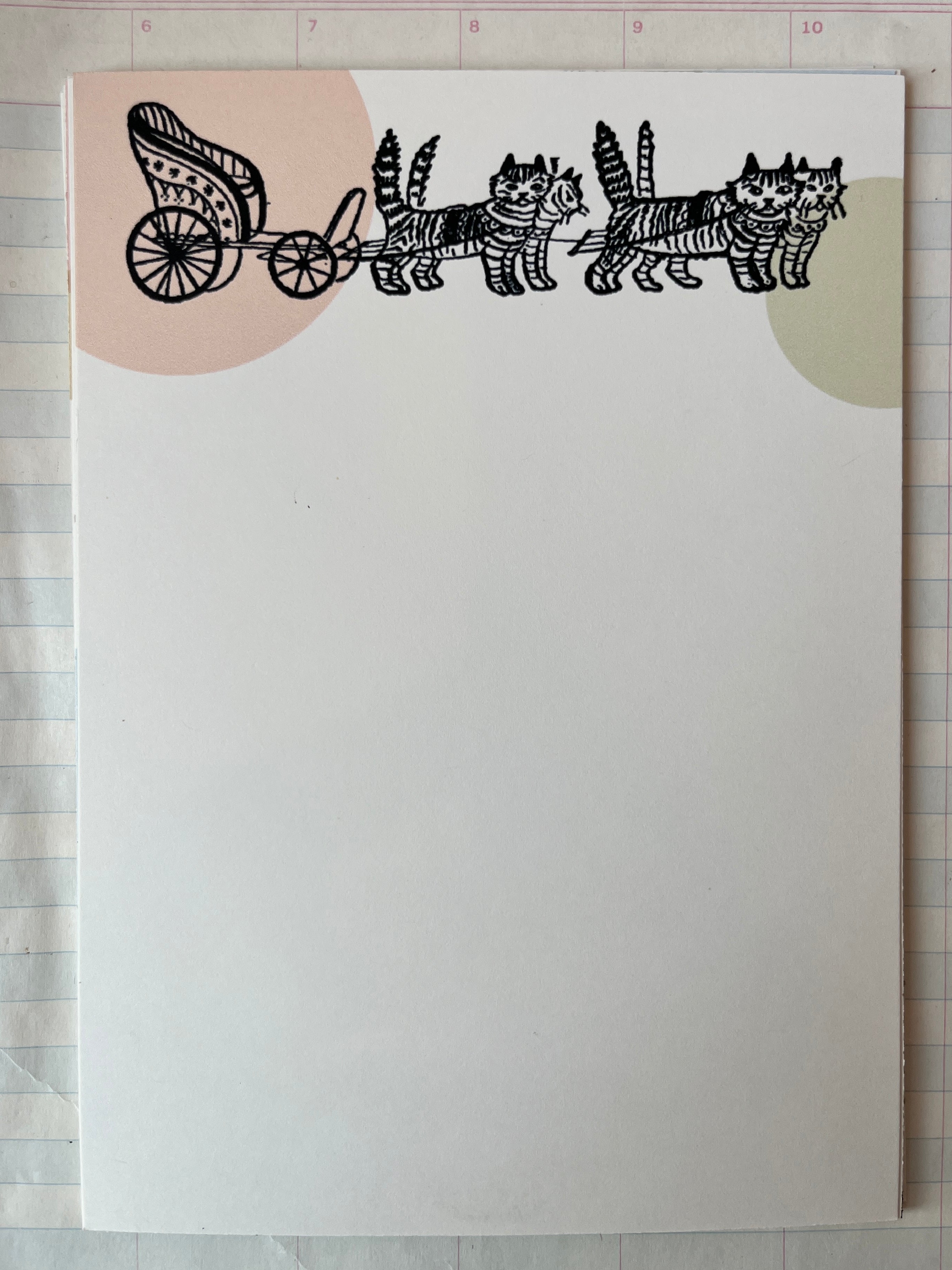 Cats Carriage Stationery Set