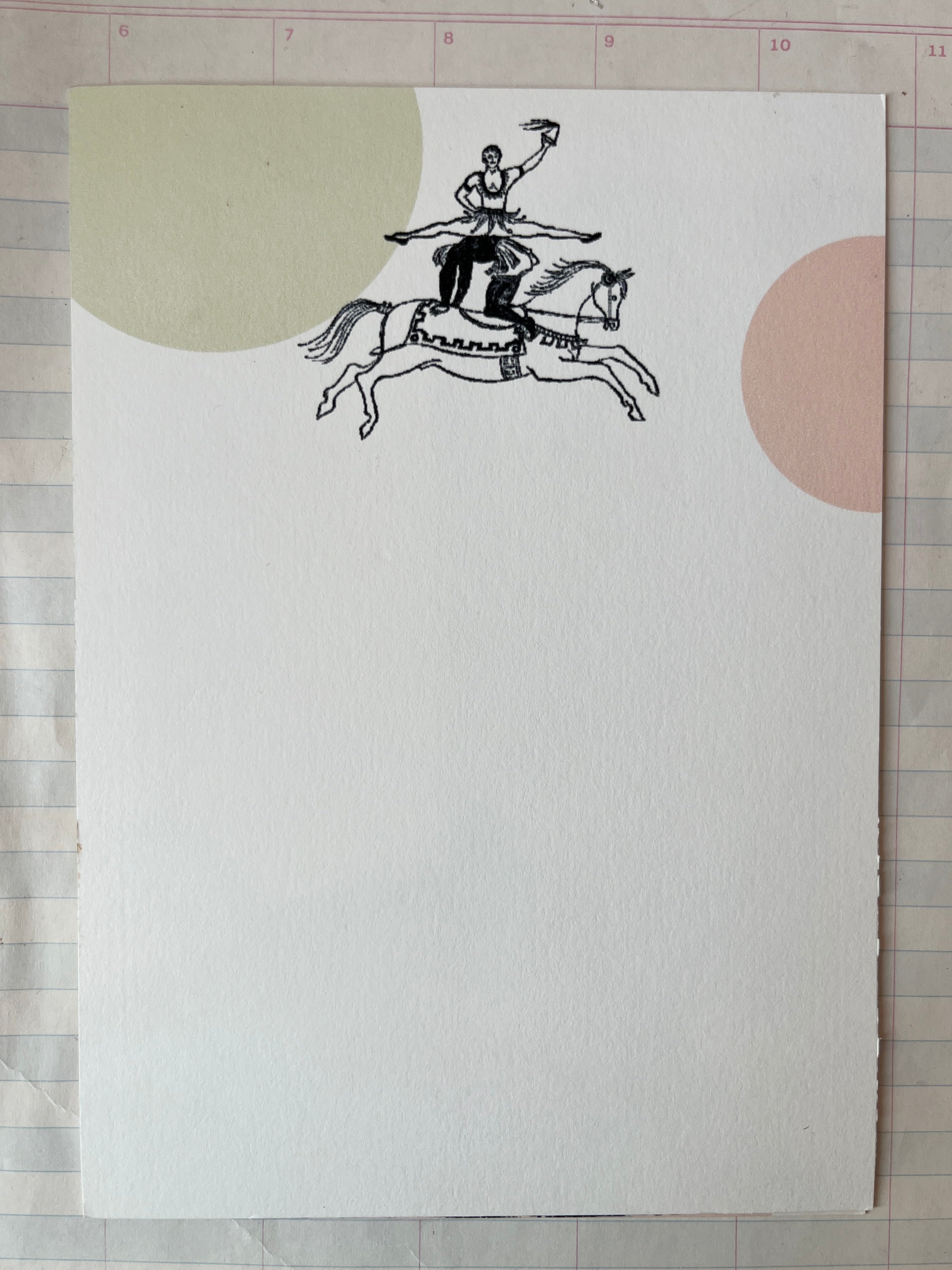 Acrobat on Horse Stationery Set