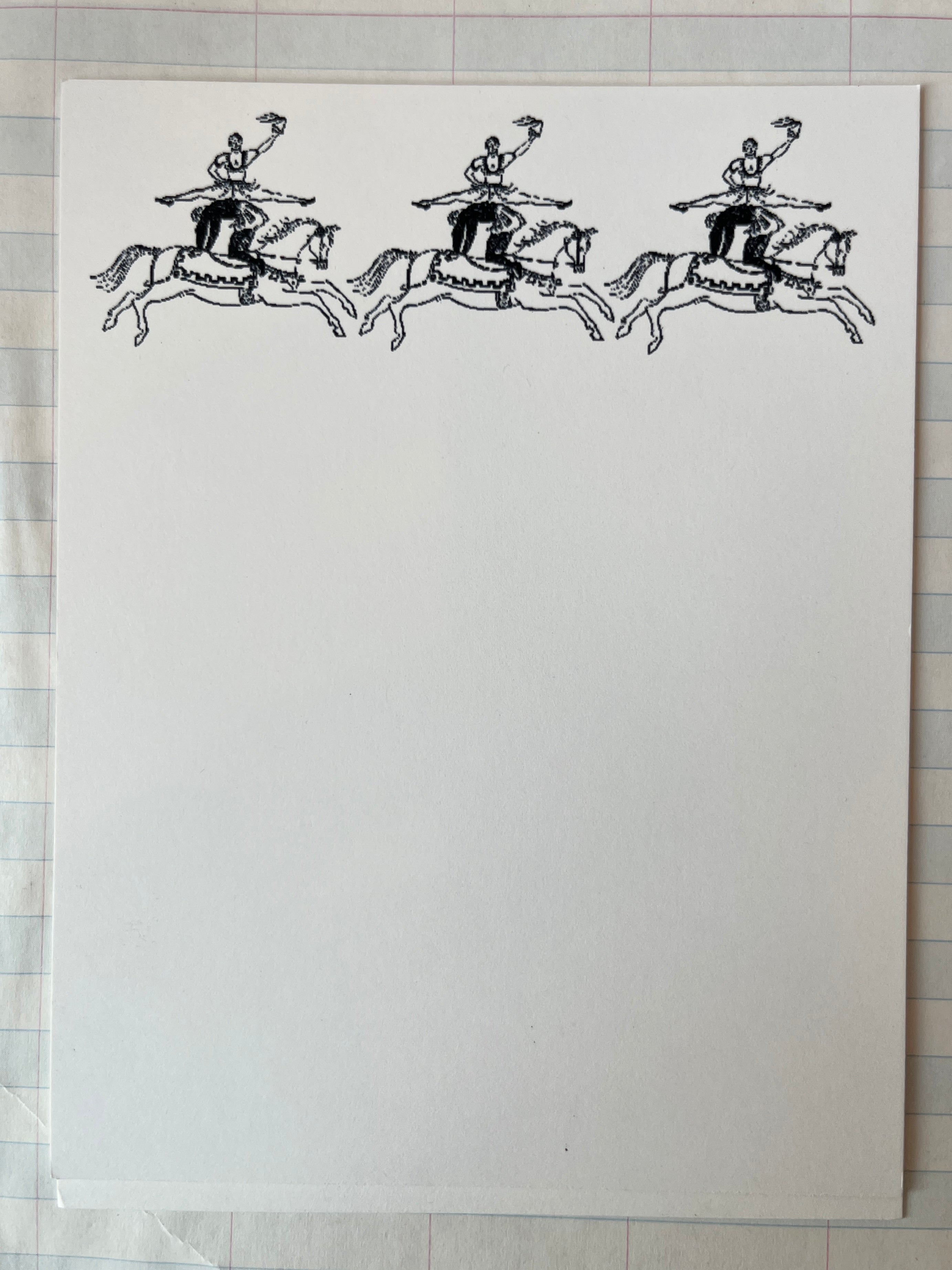 Trio of Acrobats Stationery Set