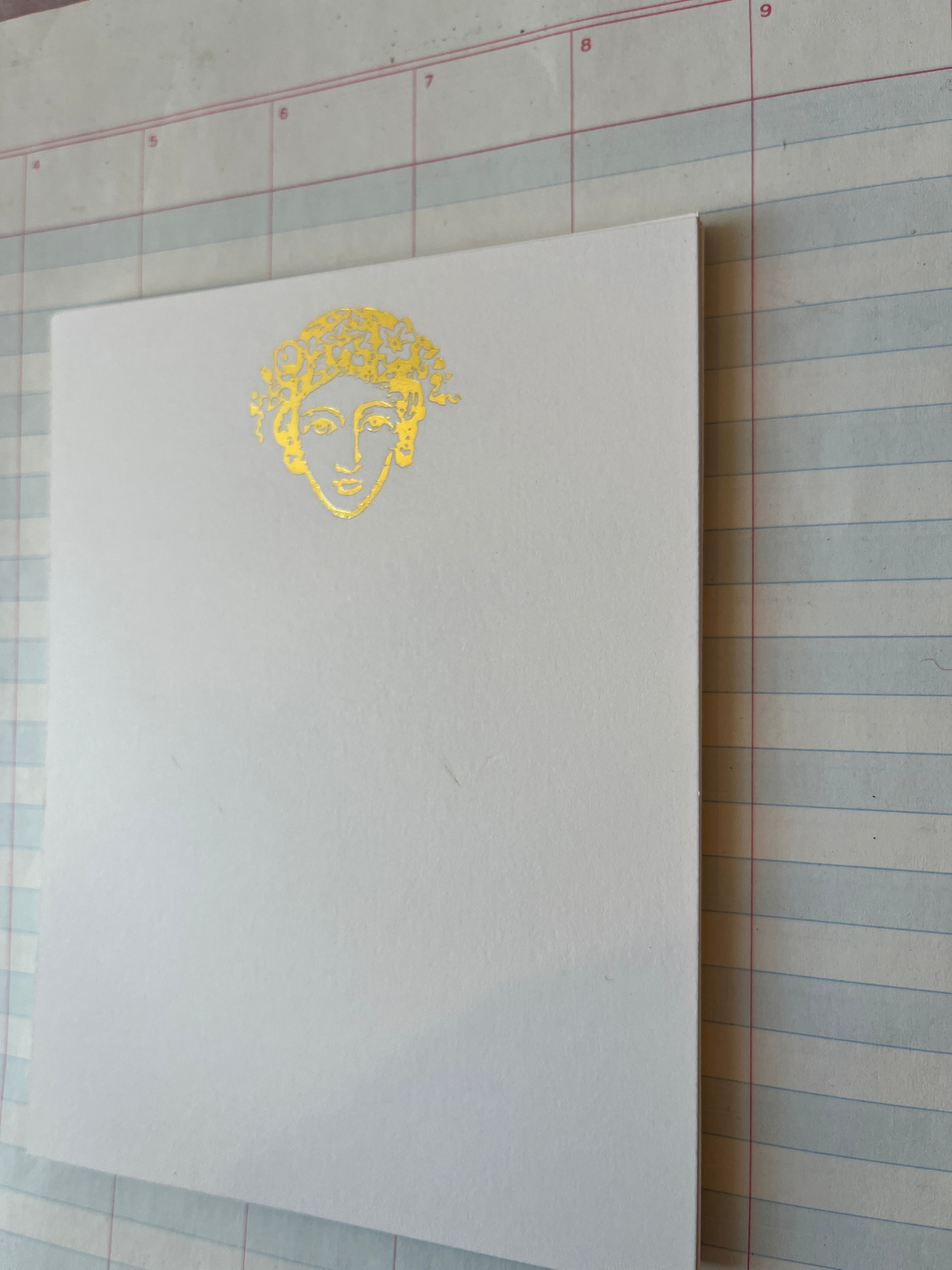 Flower Crown Lady Foil-pressed notecards