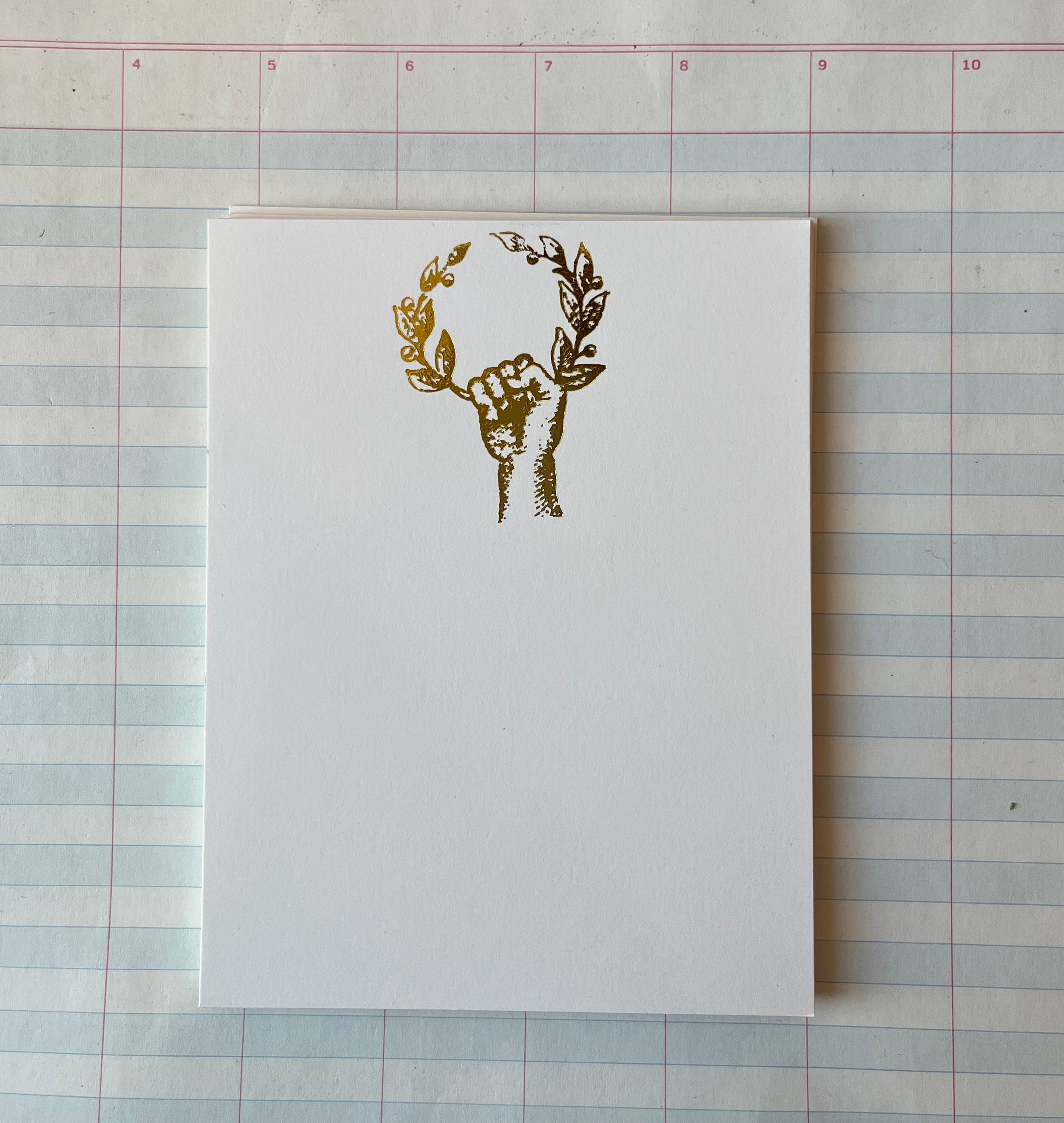 Victory Foil Pressed Stationery