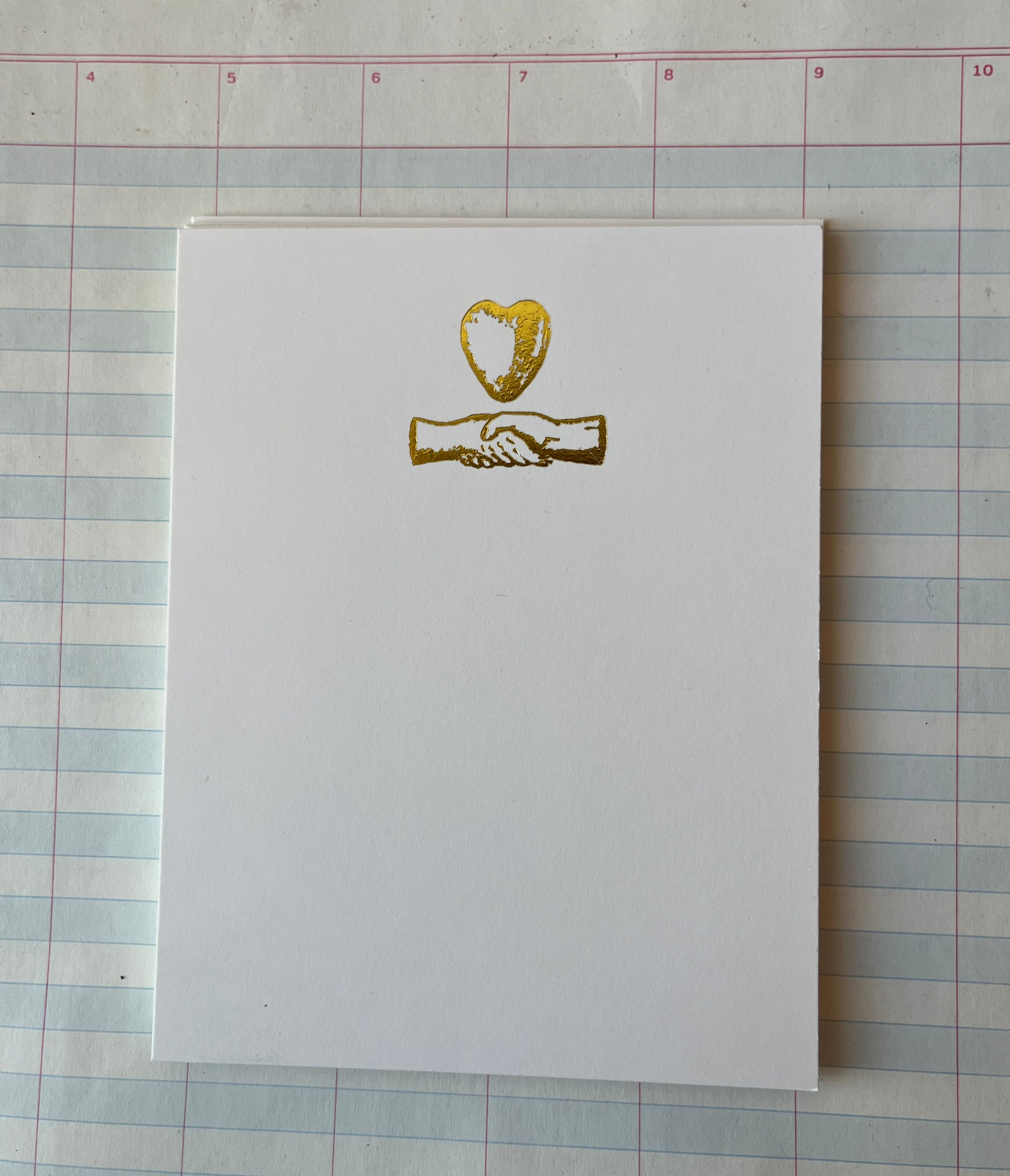 Hand to Heart Foil Pressed Stationery