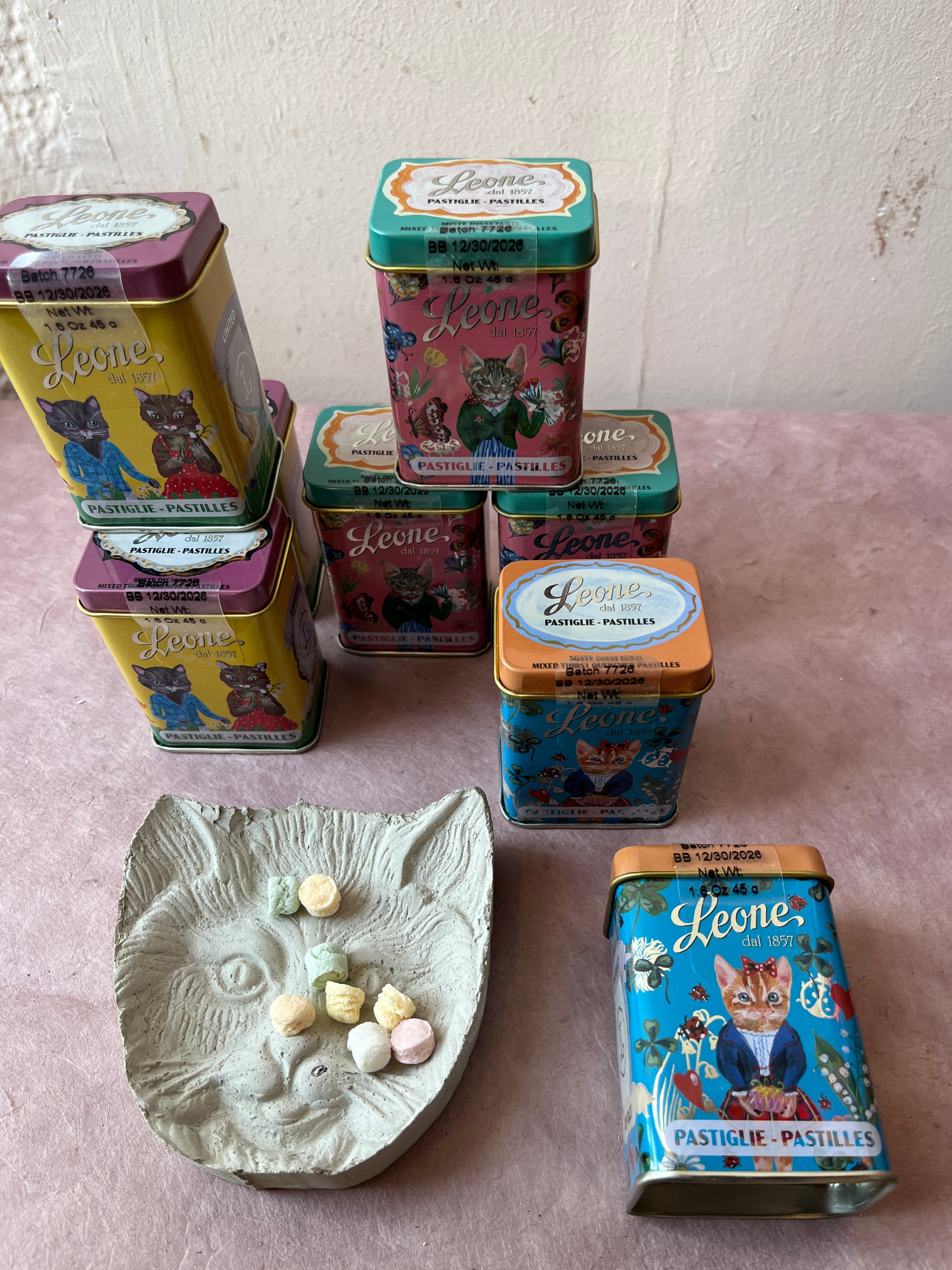 Leone Candy Pastilles tin designed by Nathalie Lete