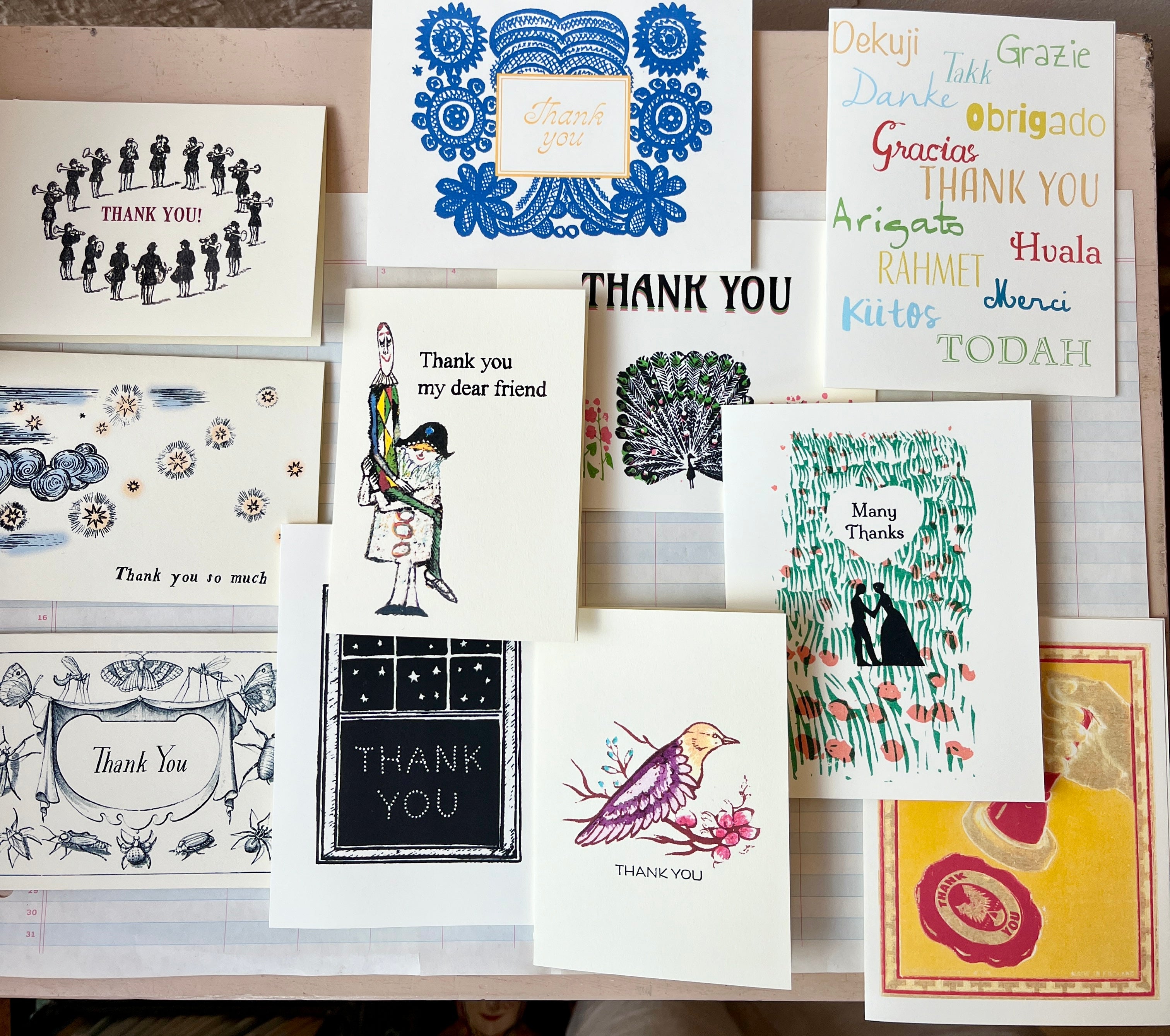 Thank you card set 1