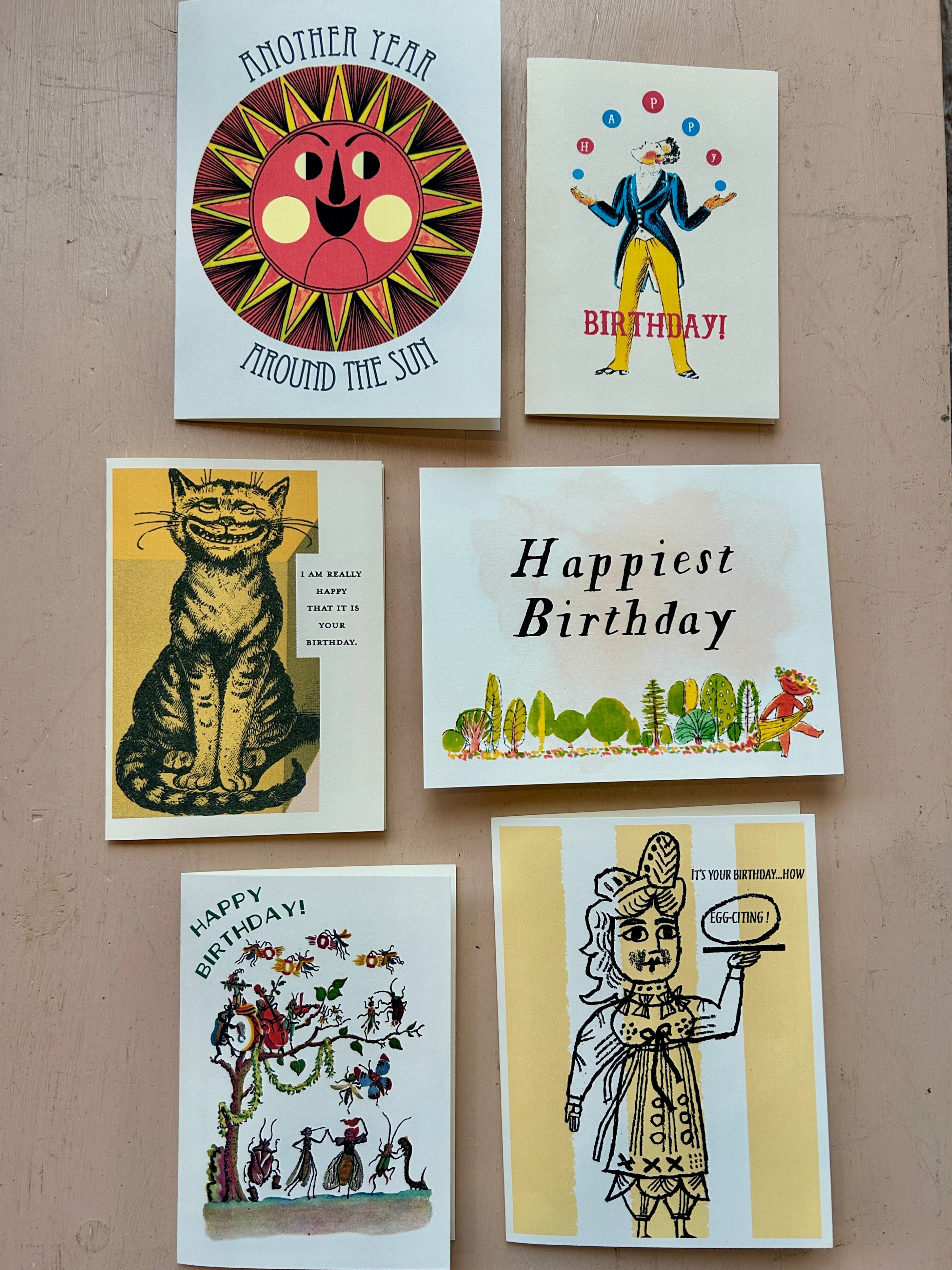 Quirky Birthday Greeting Card Set