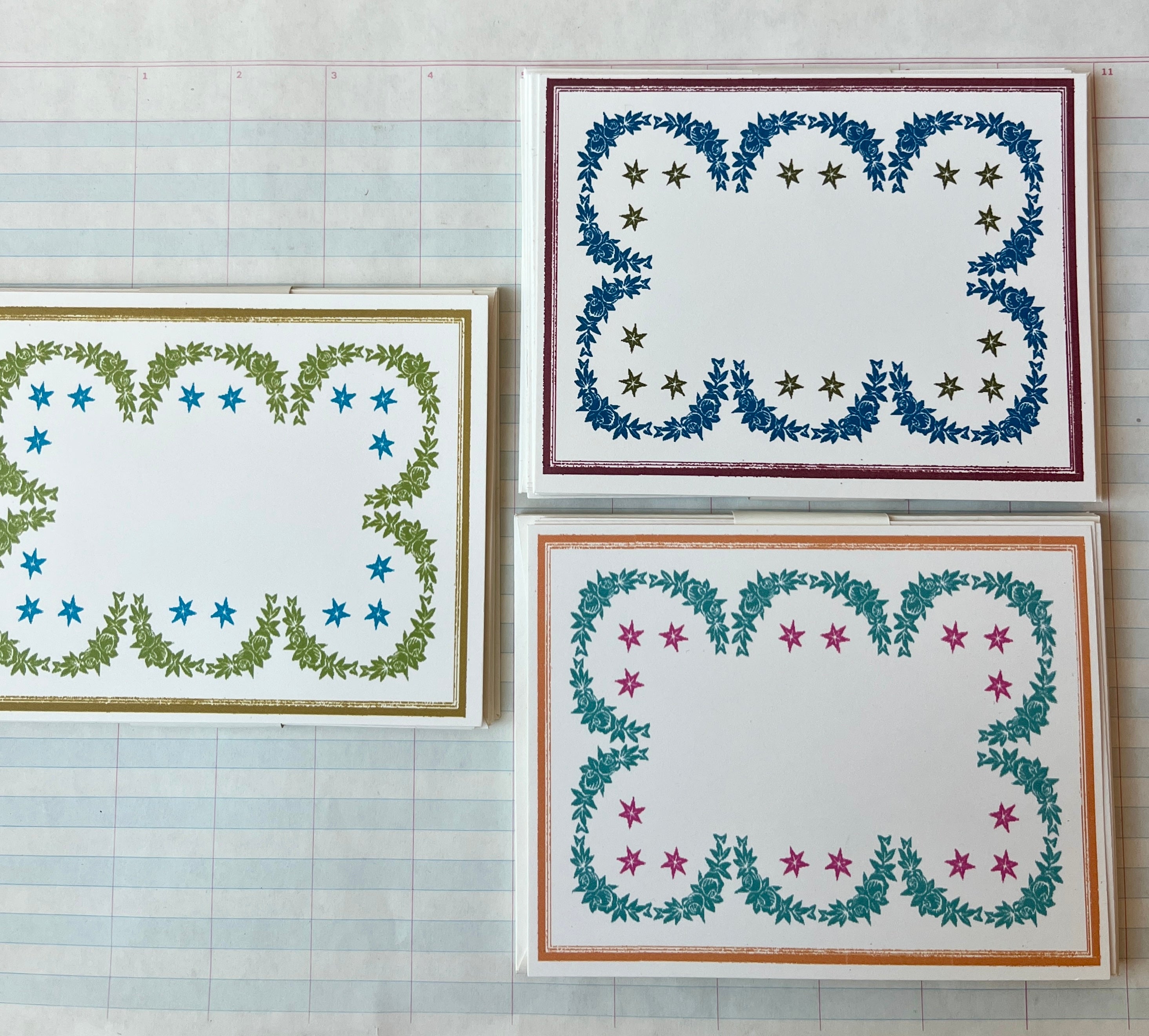 Laurels and Stars Frame Stationery