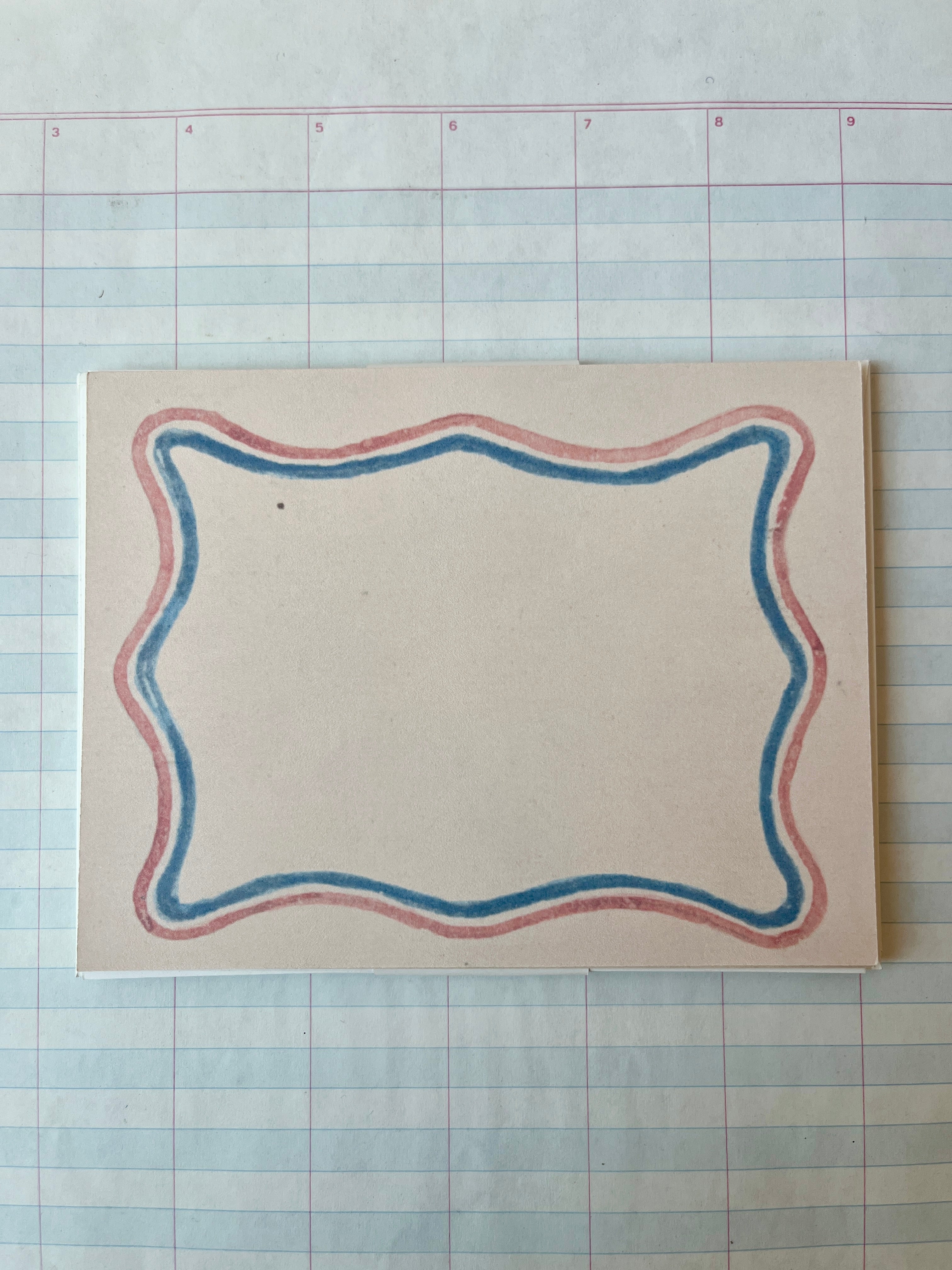 Blue and Red Curvy Frame