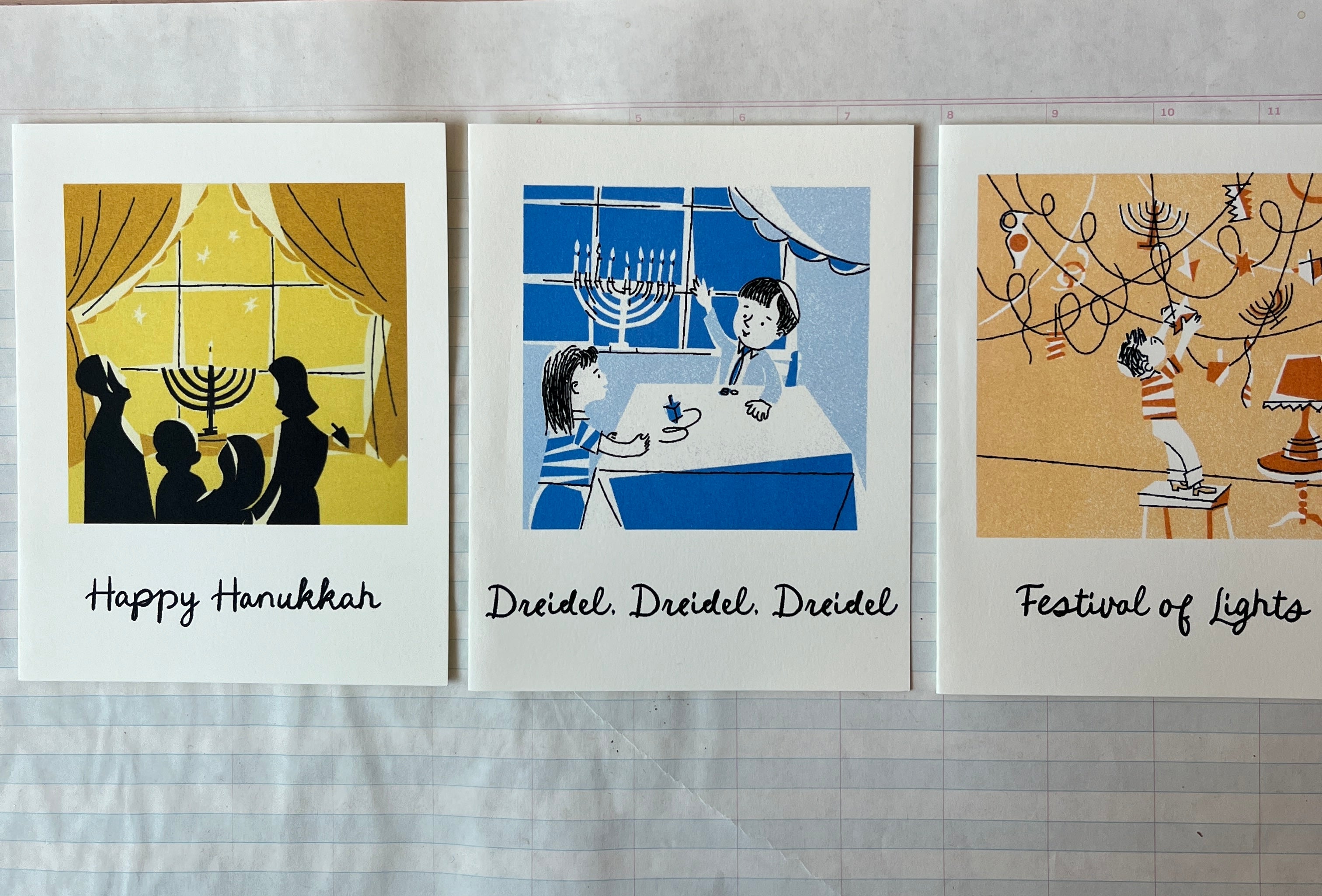 Happy Hanukkah Holiday Card Set