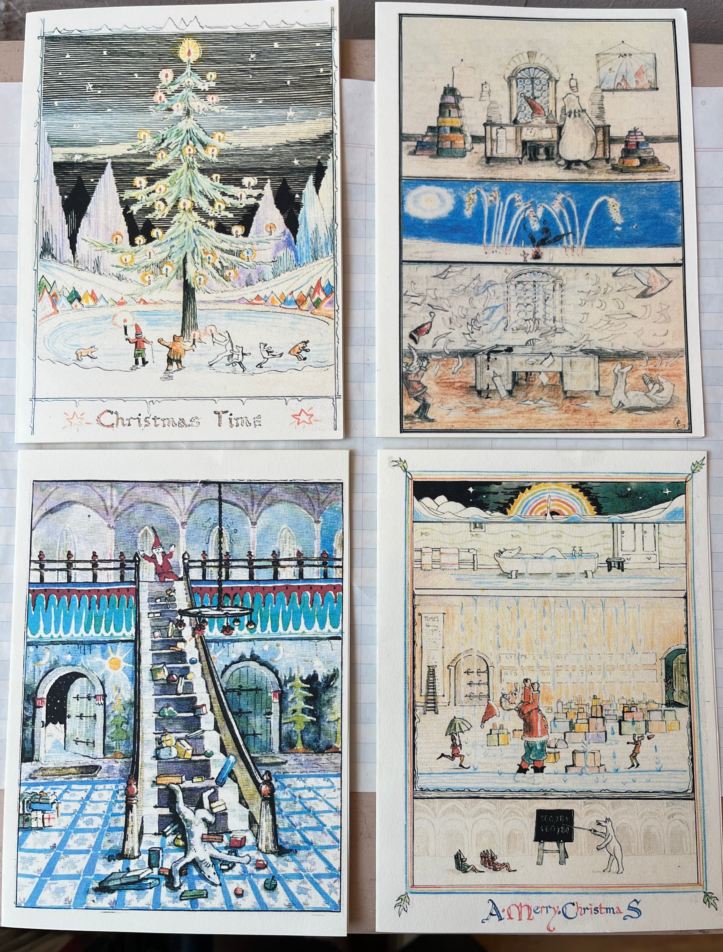 Christmas Time Holiday Card Set