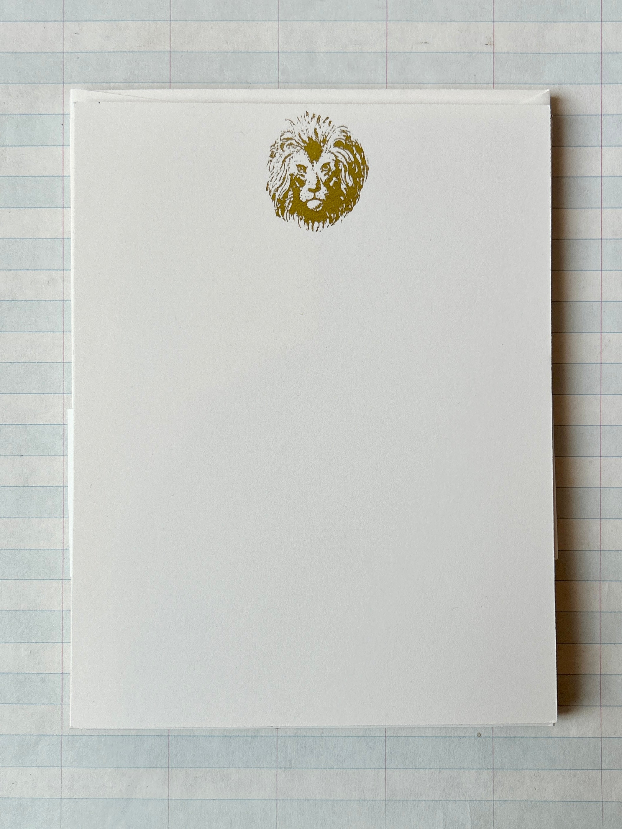 Lion Foil Pressed Stationery