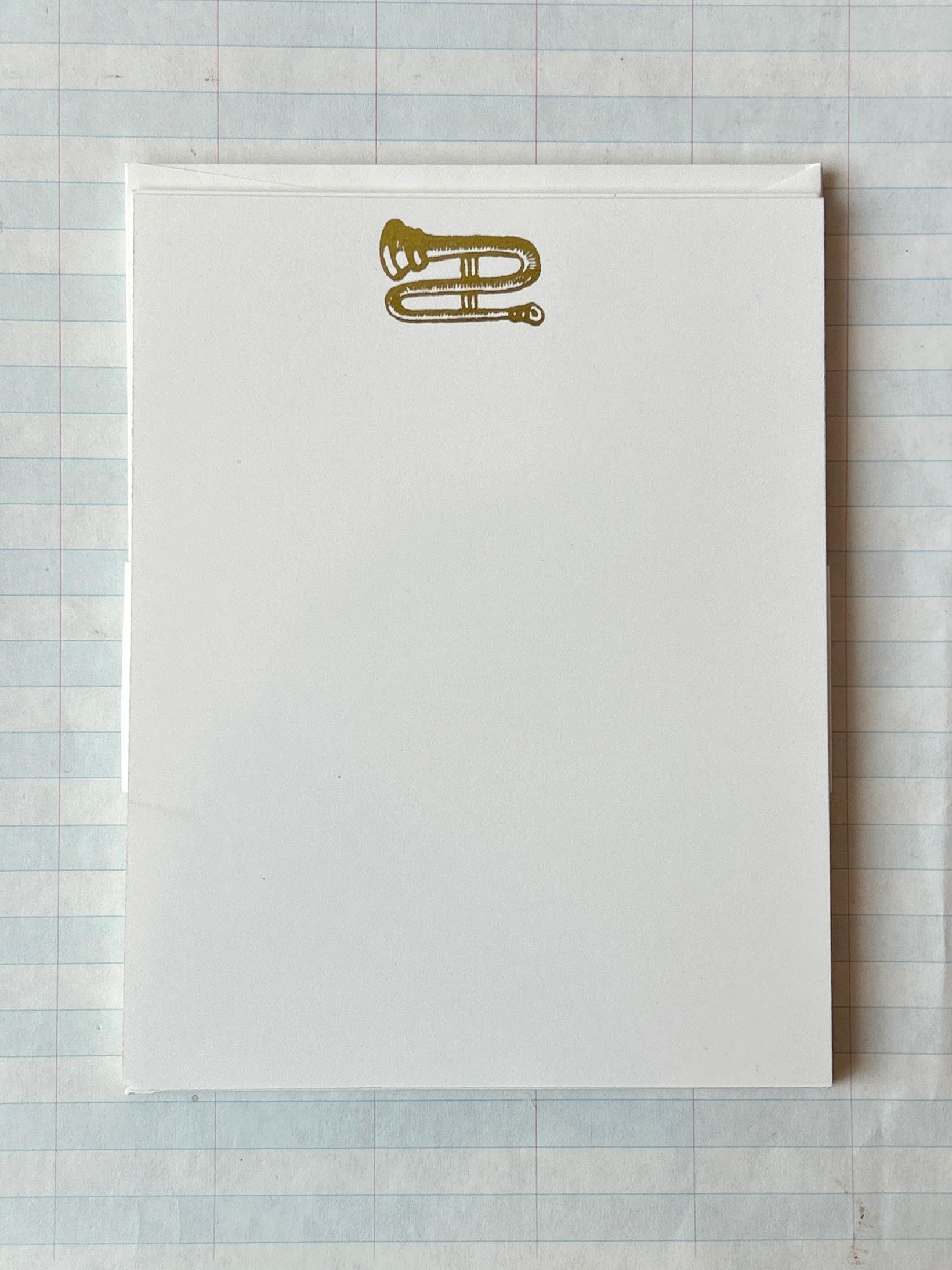 Trumpet Foil Pressed Stationery