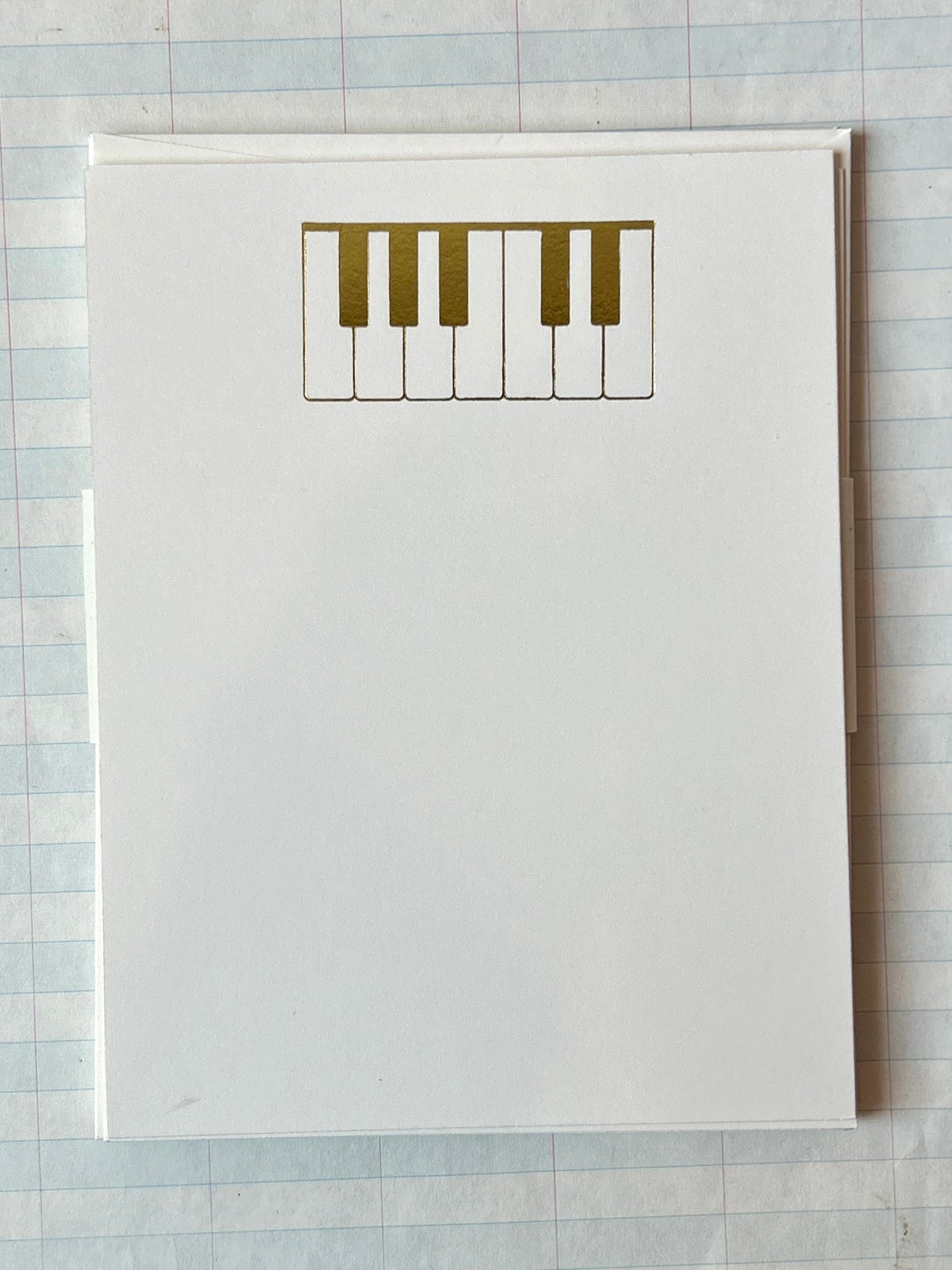 Piano Keys Foil Pressed Stationery