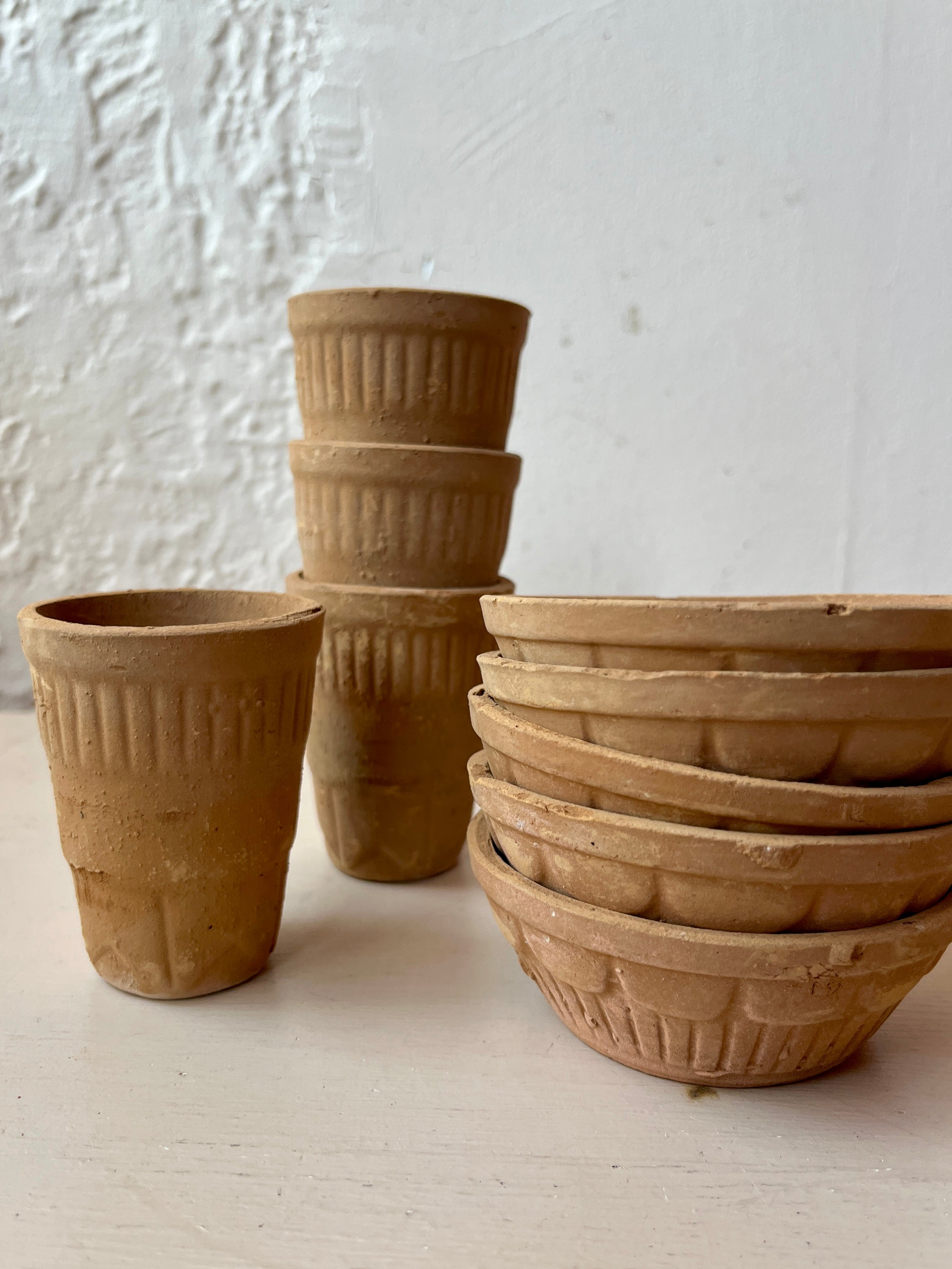 Terracotta Clay Pots and Saucers