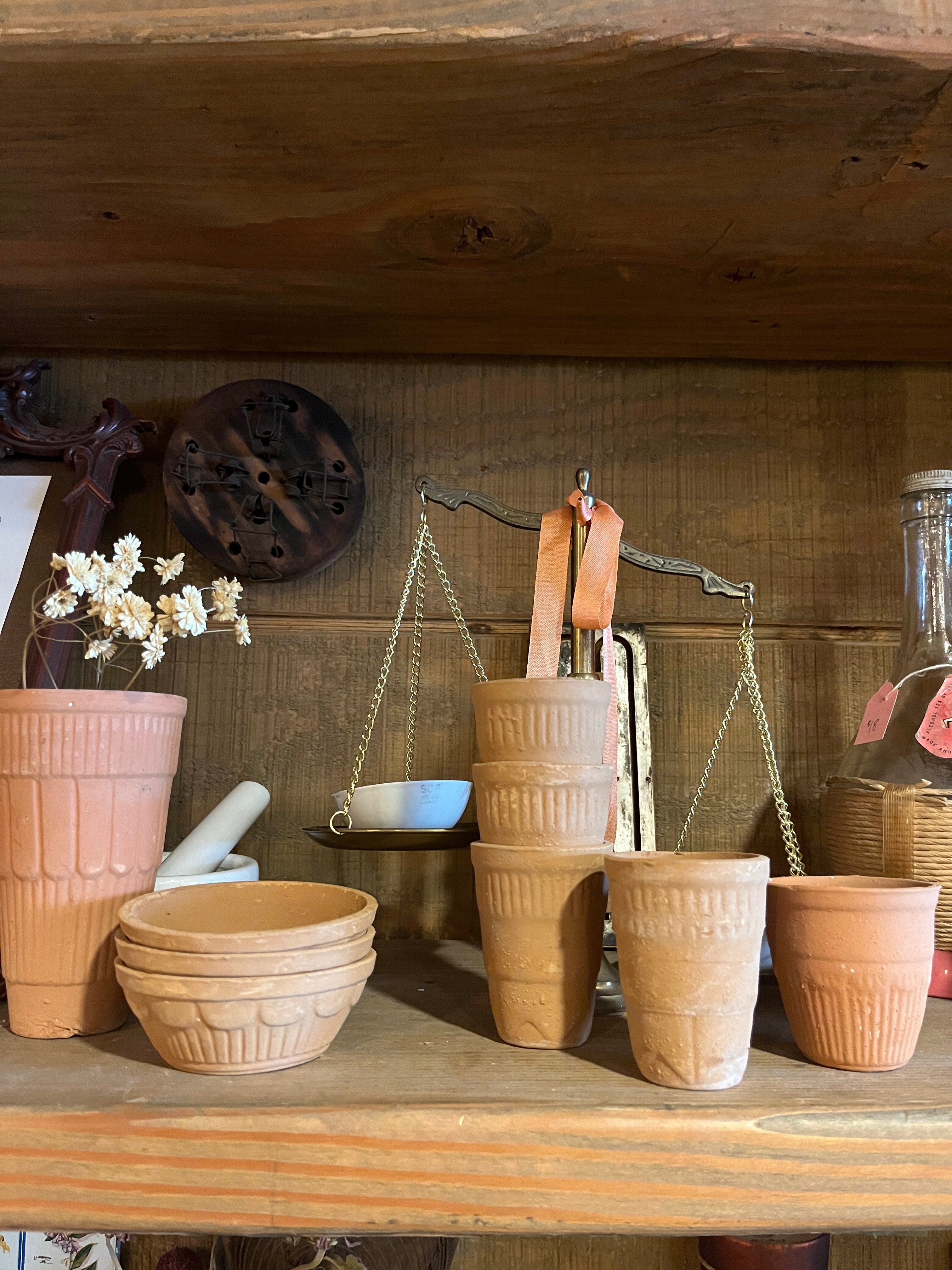 Terracotta Clay Pots and Saucers