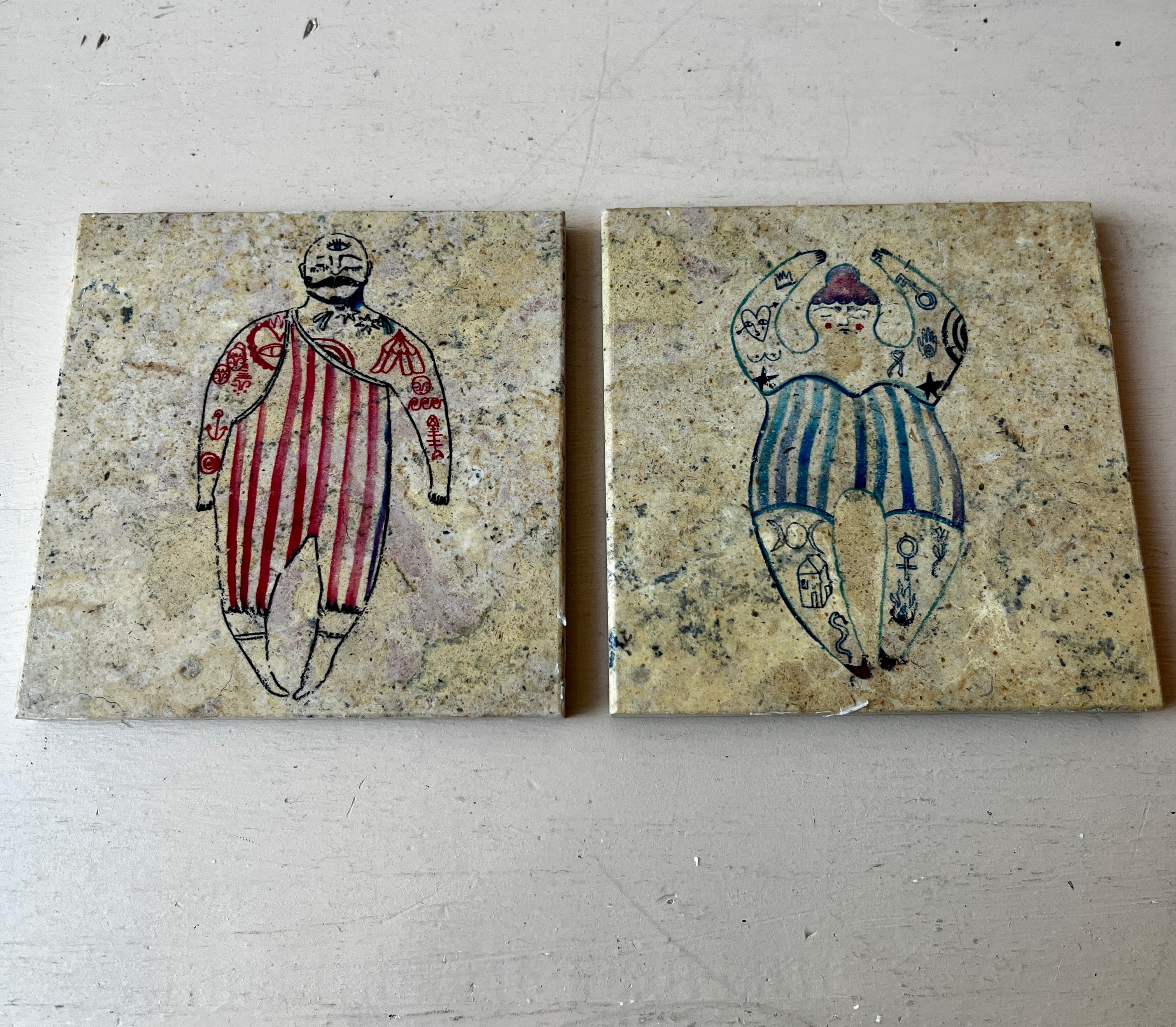 Strong Folk Tiles Illustrated by Skippy Cotton