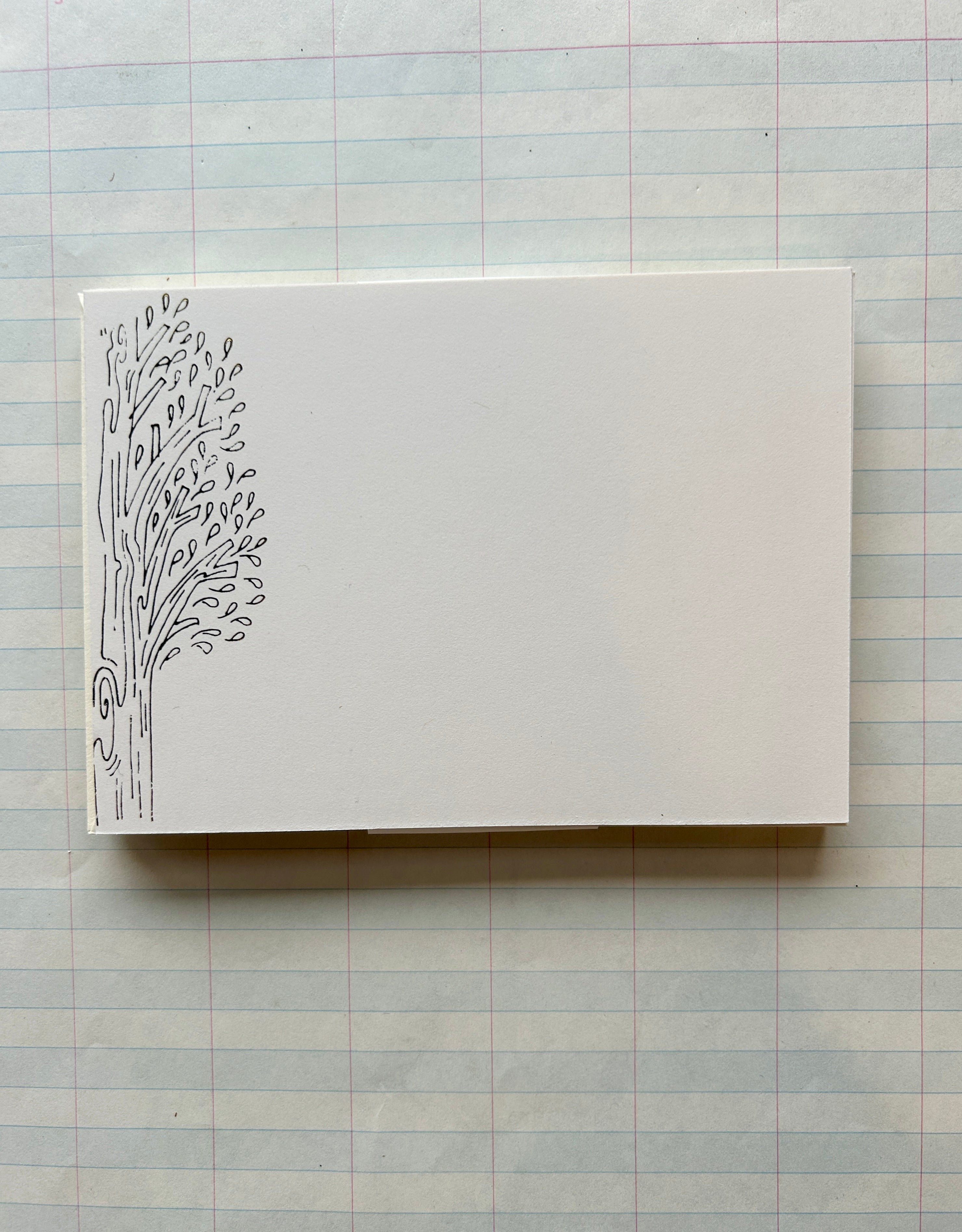 Sprouting Tree Foil Pressed Stationery