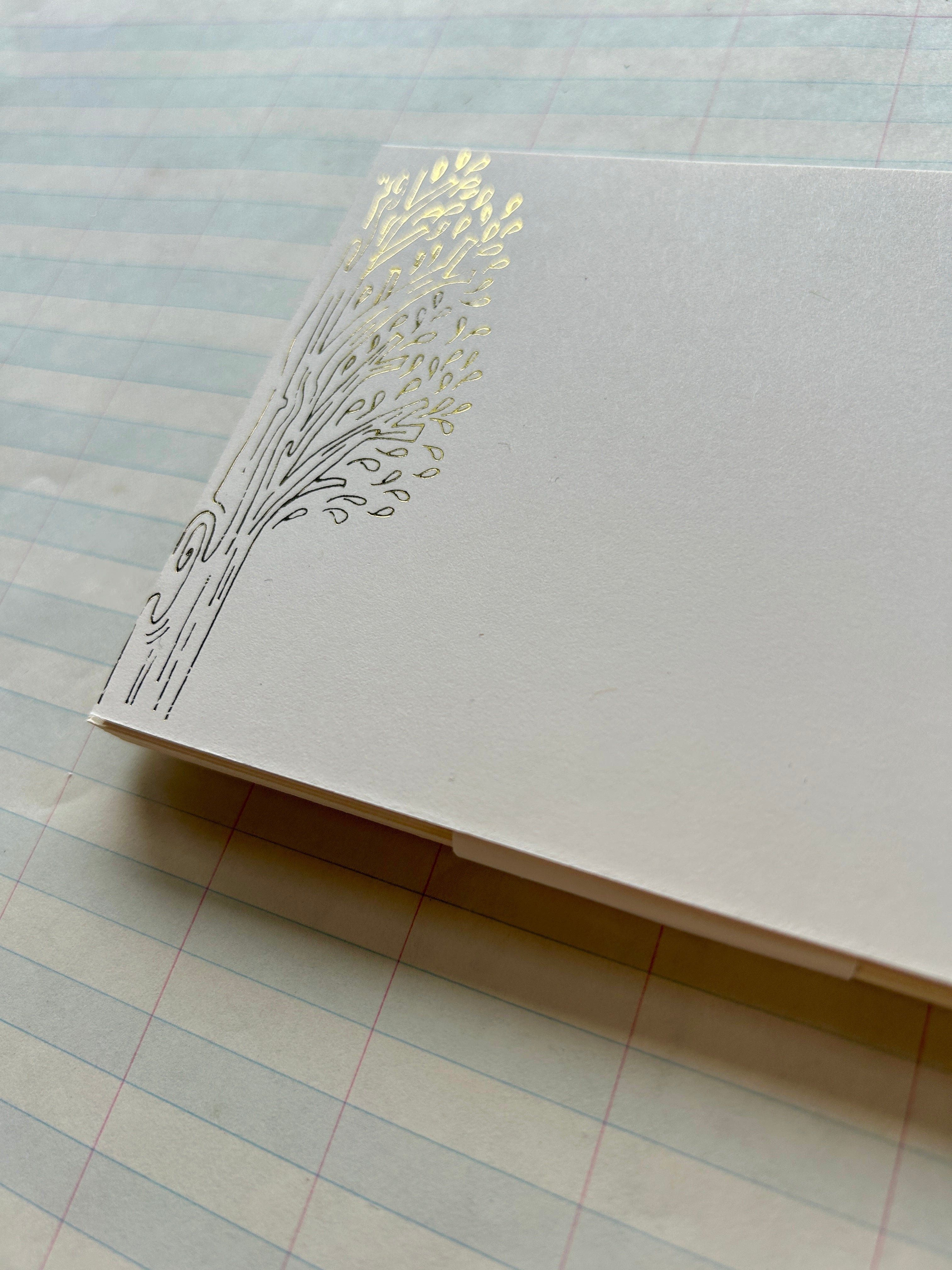 Sprouting Tree Foil Pressed Stationery