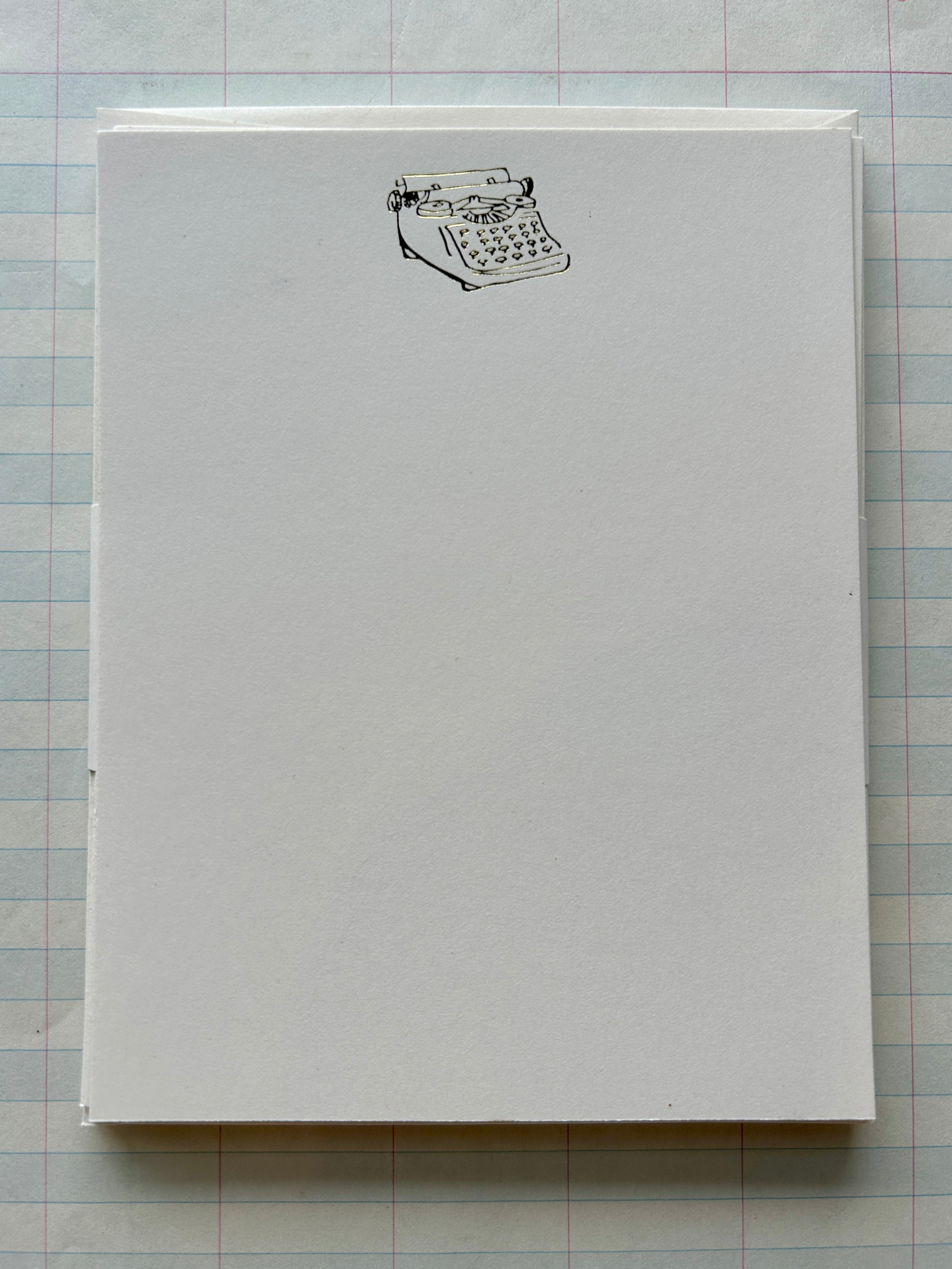 Typewriter Foil Pressed Stationery