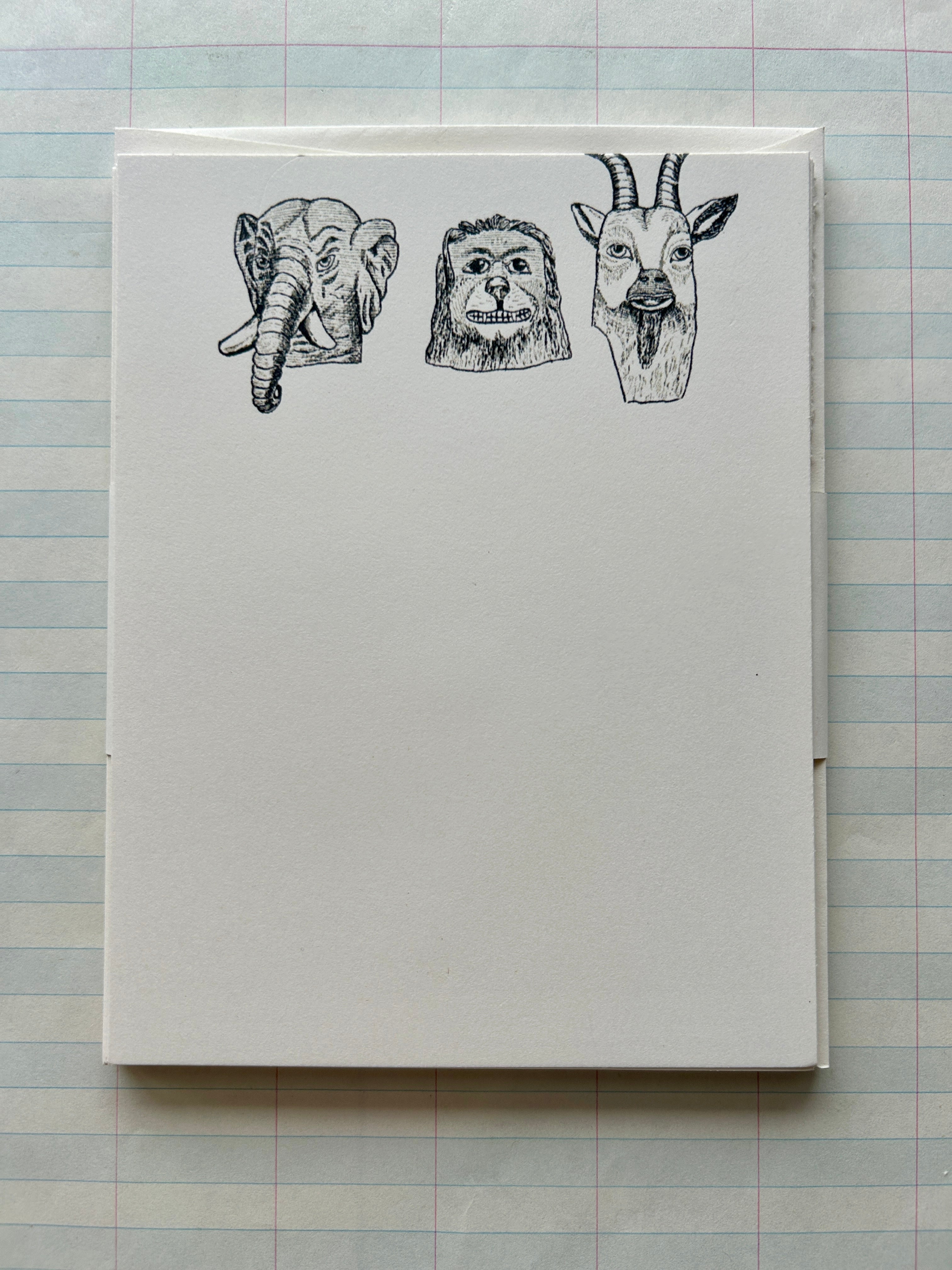 Animal Trio Stationery Set