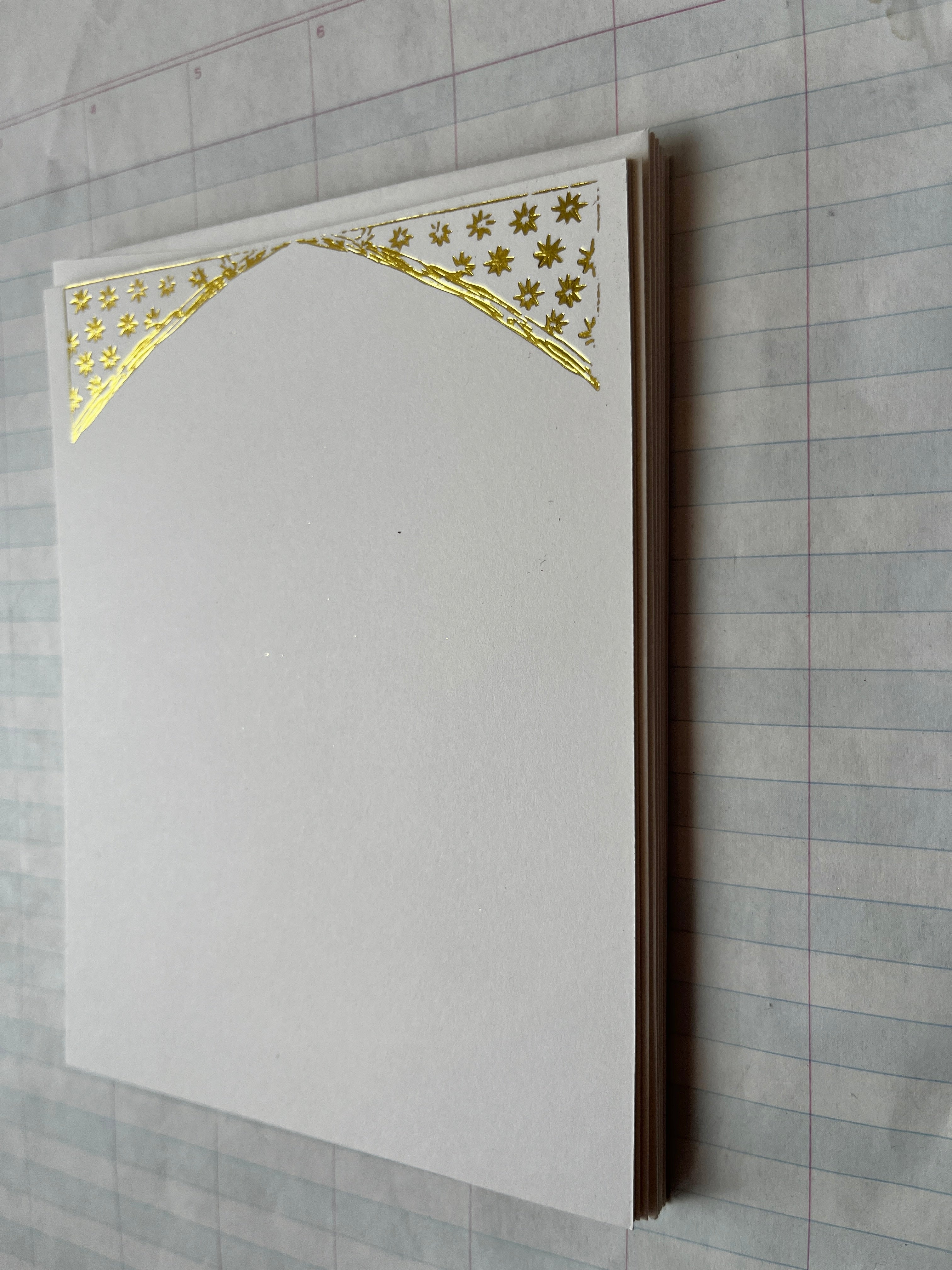 Star Festoon Foil Pressed Stationery