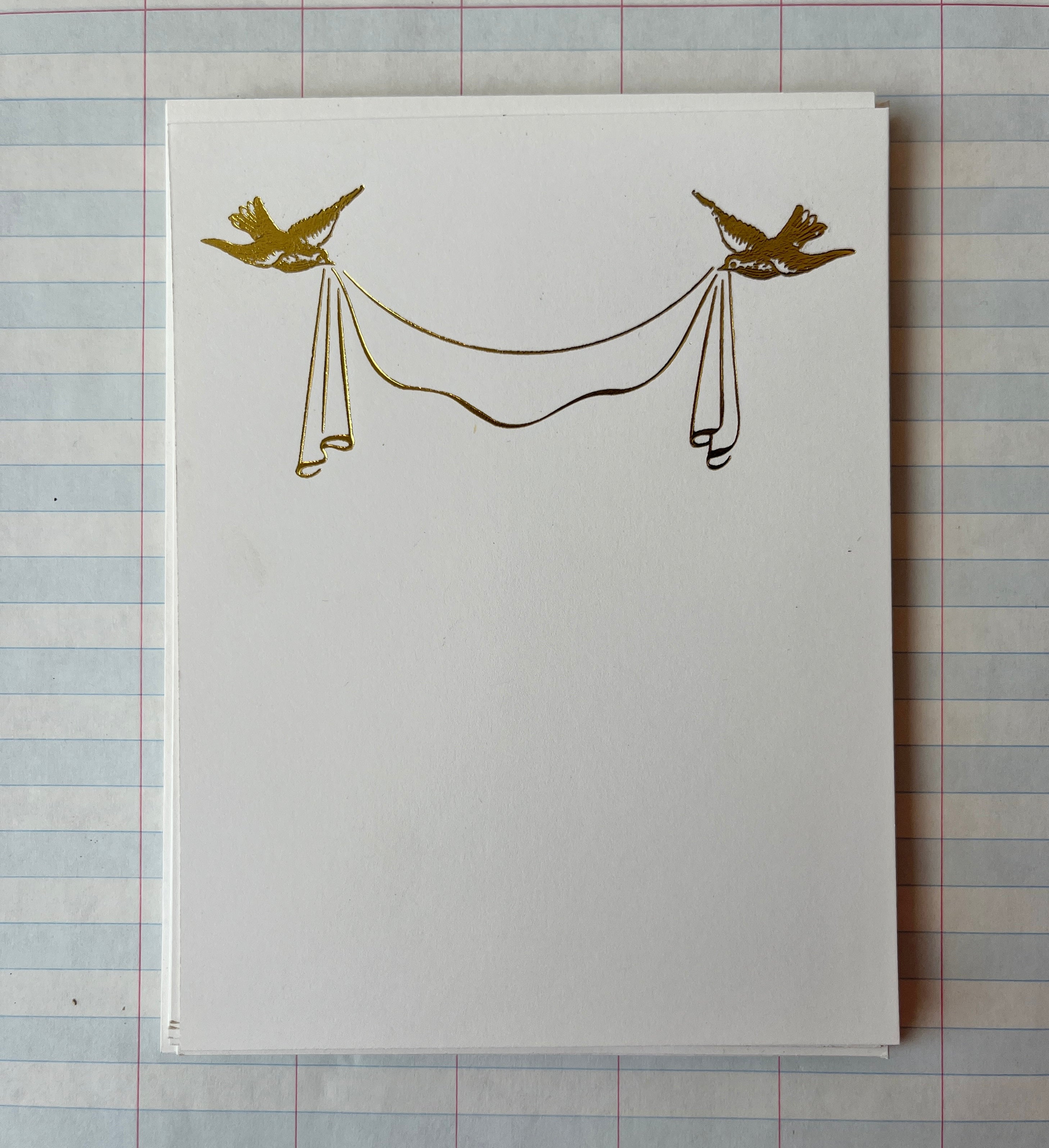 Bird Bunting Foil Pressed Notecards