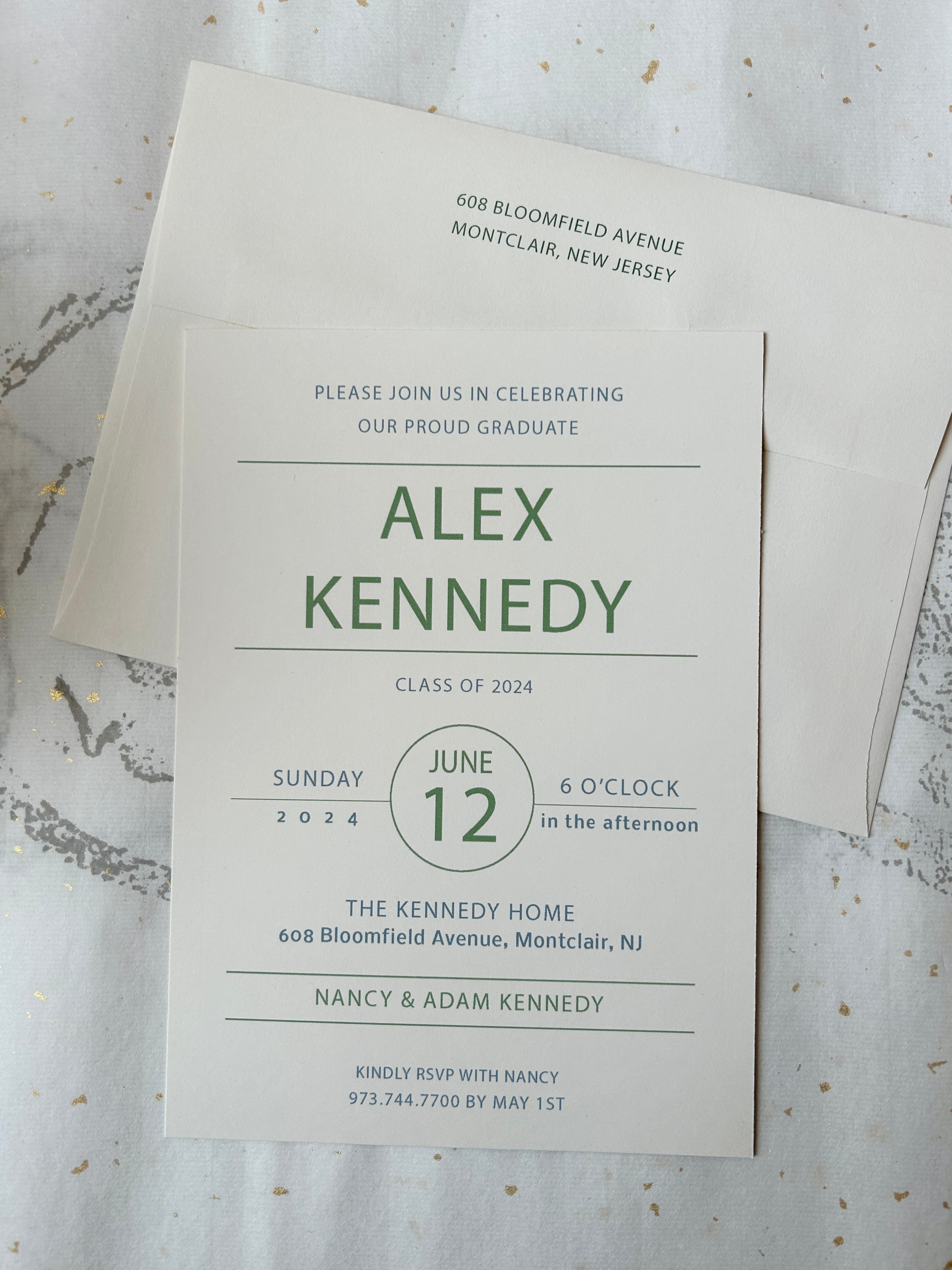 Clean and Simple Customizable Graduation Invitation