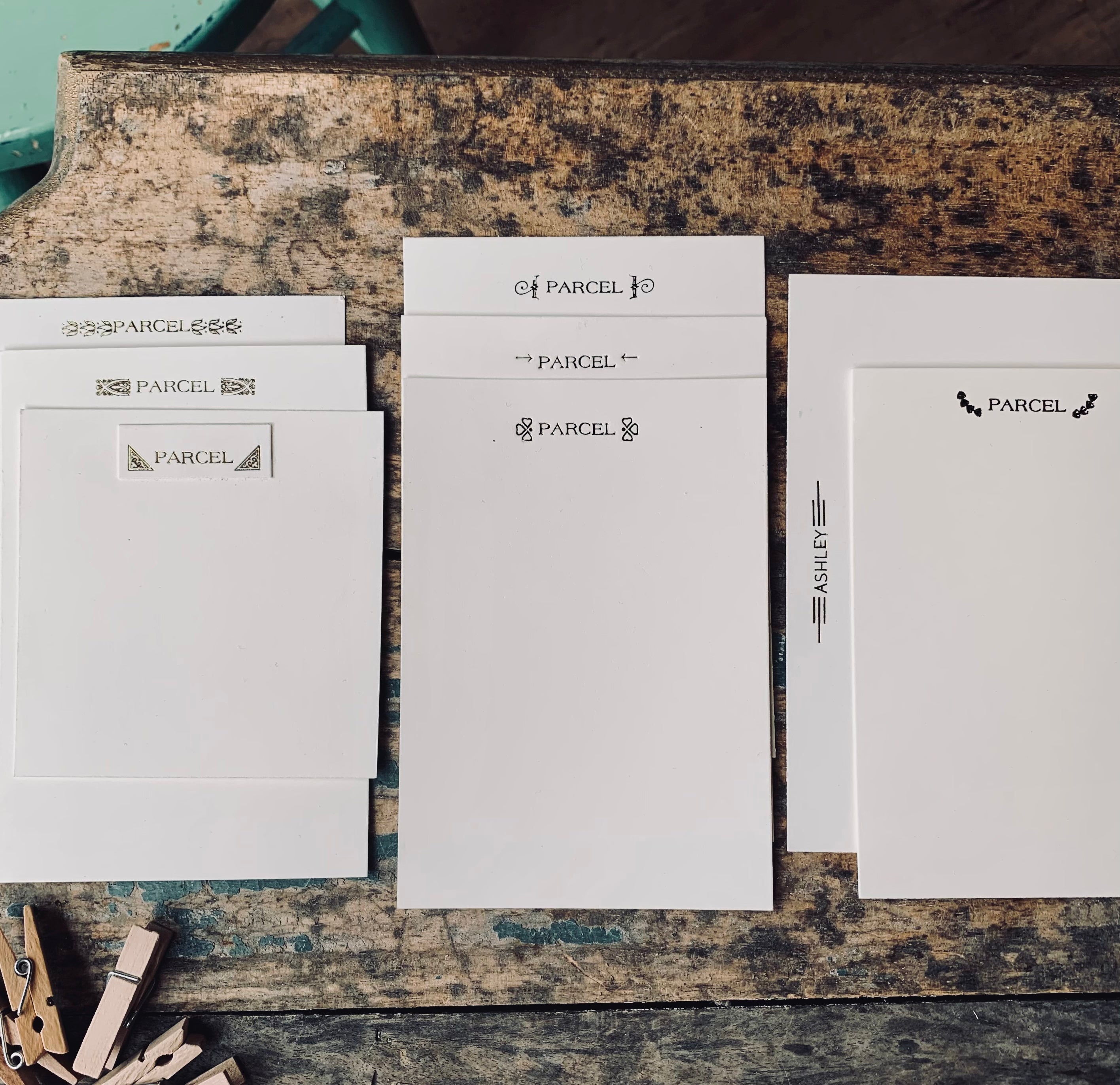 Parcel bespoke personalized stationery - The Bookend Series