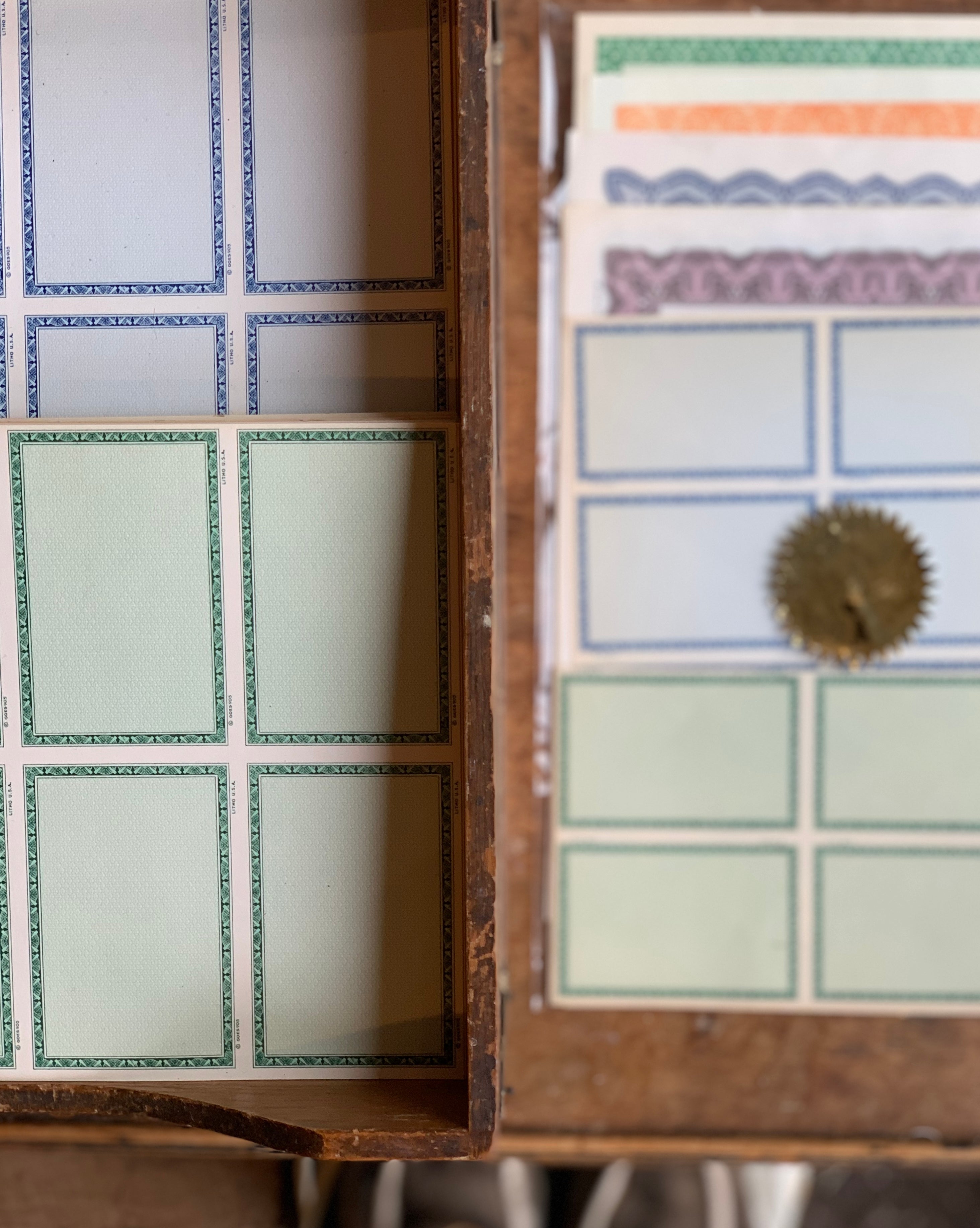 Vintage certificate Assortment