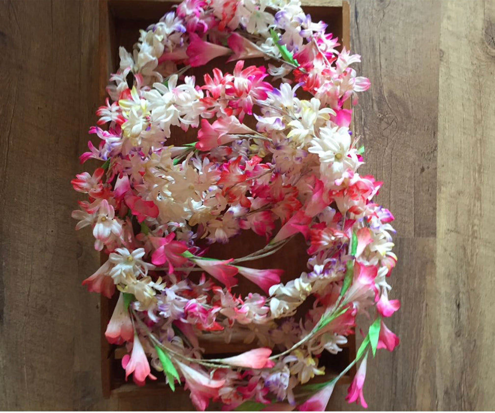 Vintage Japanese Paper Flower Wreath - PARCEL