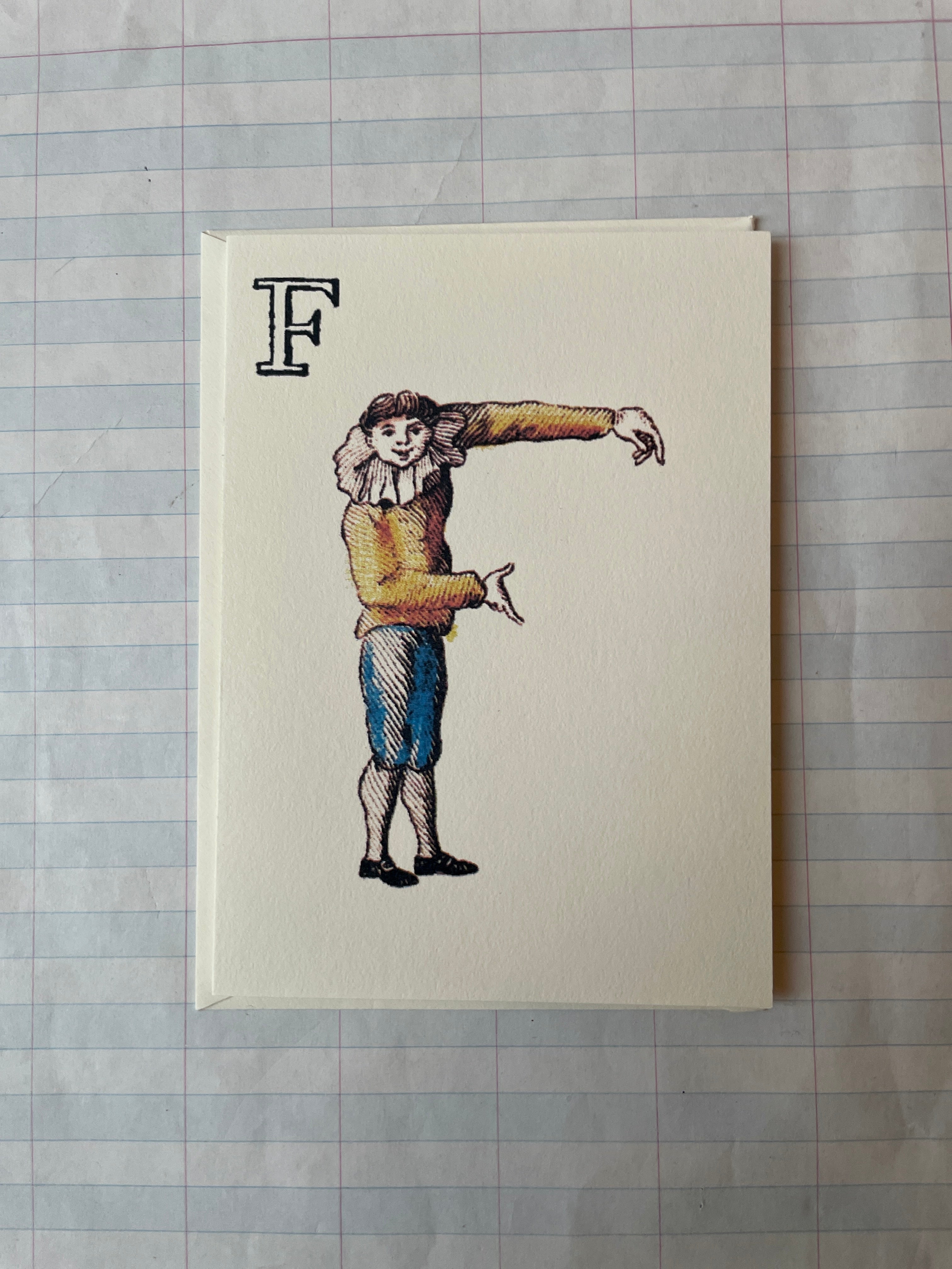 Posture Alphabet Folded Notecard Set