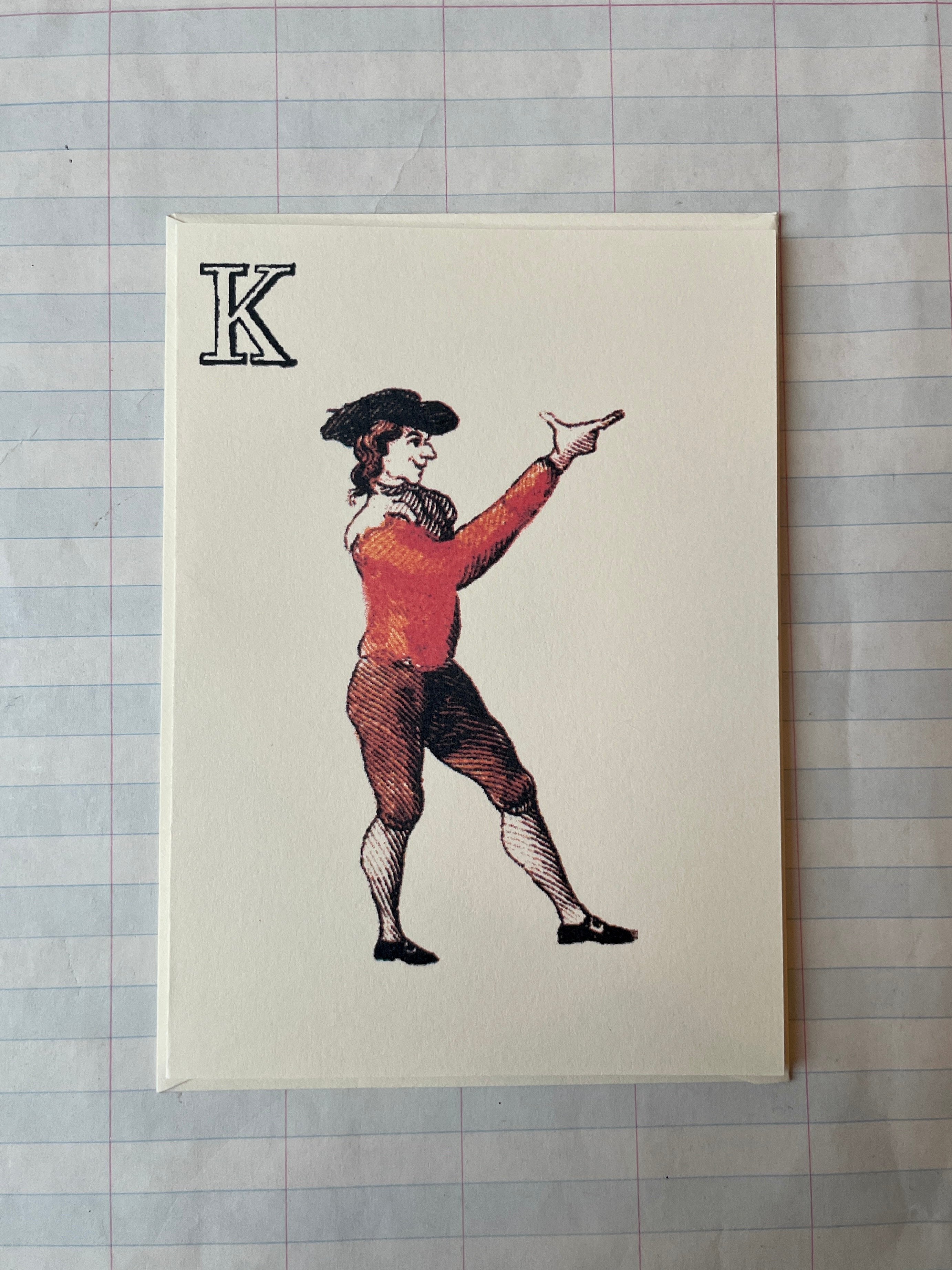 Posture Alphabet Folded Notecard Set