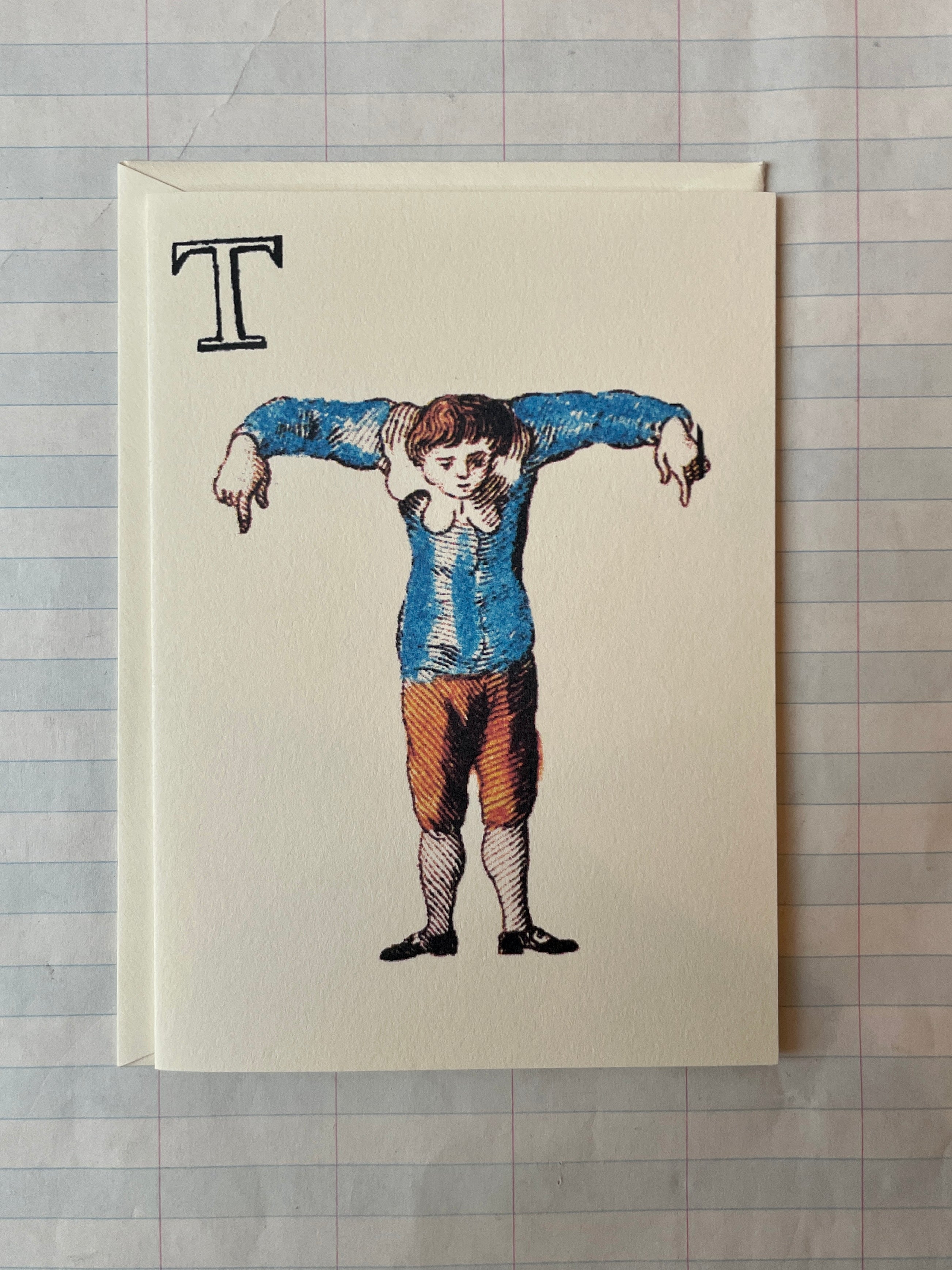 Posture Alphabet Folded Notecard Set