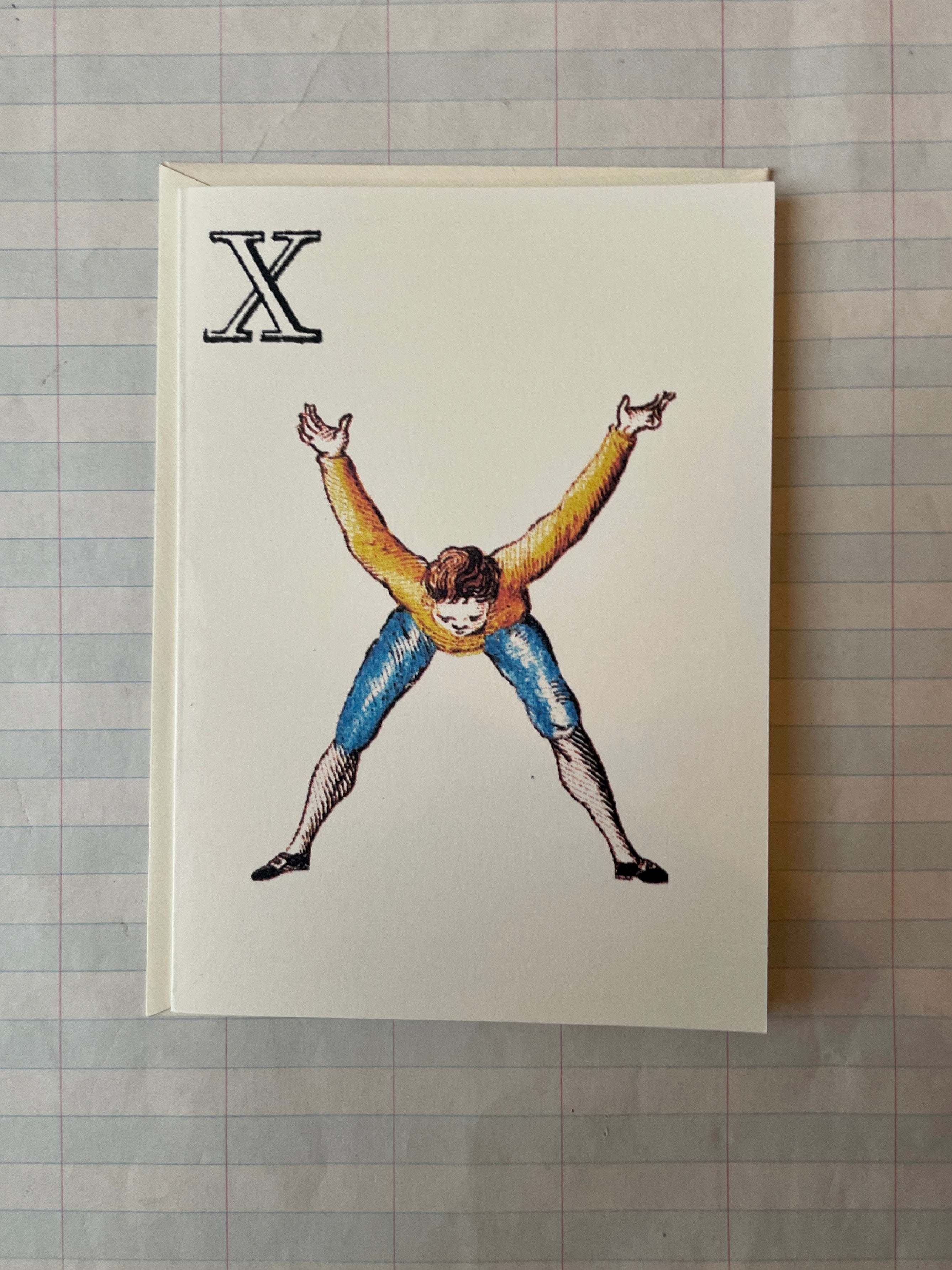 Posture Alphabet Folded Notecard Set