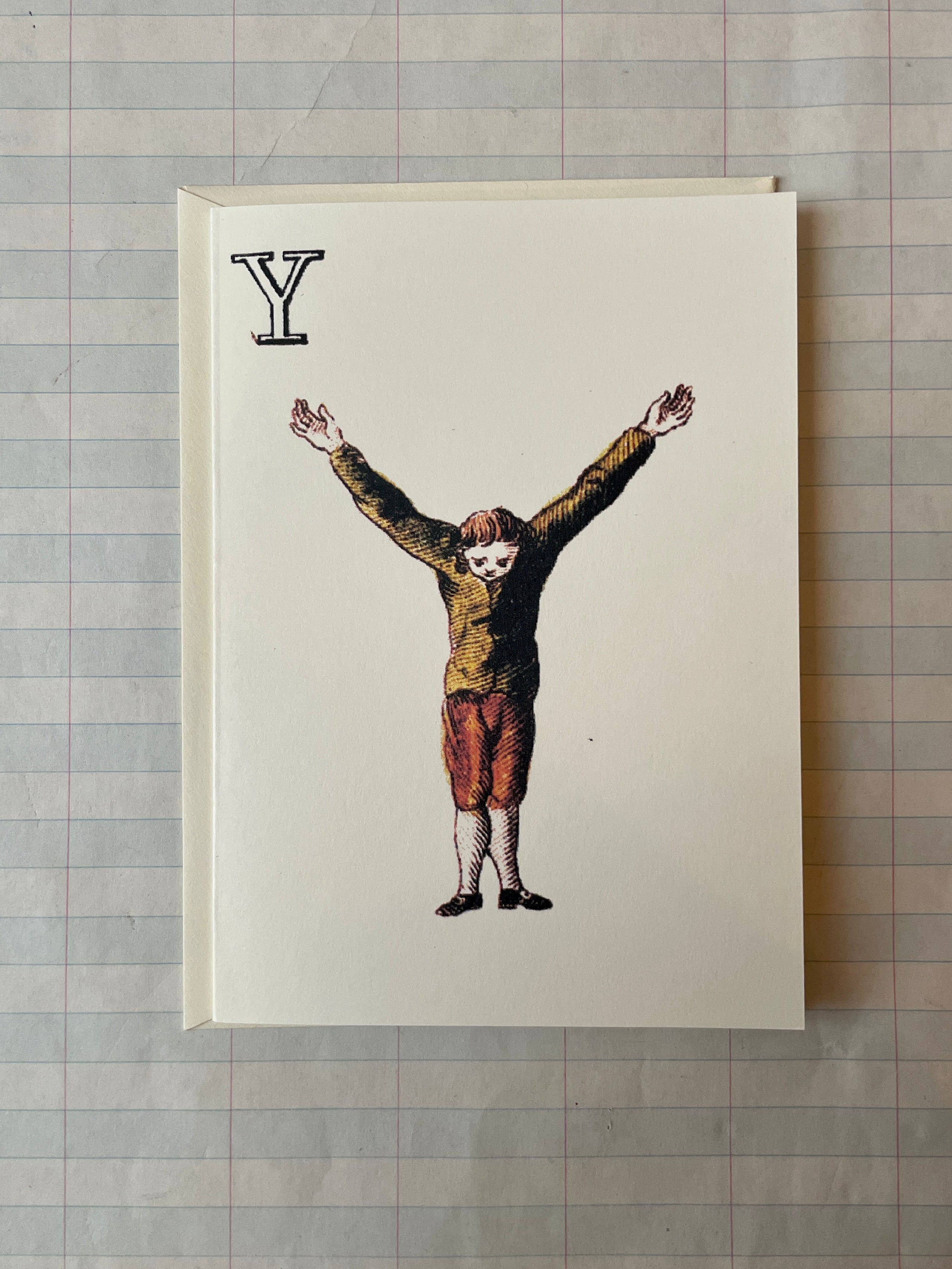 Posture Alphabet Folded Notecard Set