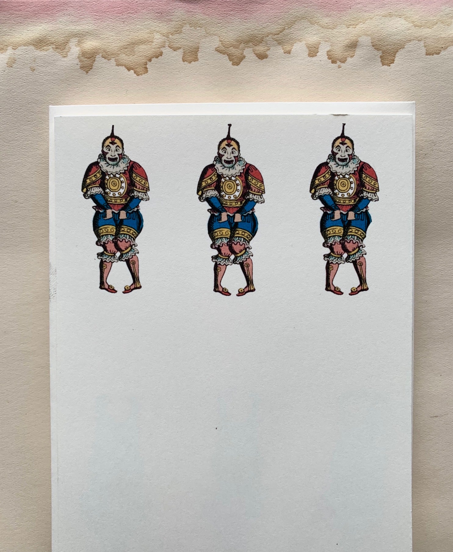 Pantomime Clowns Printed Stationery Set - PARCEL