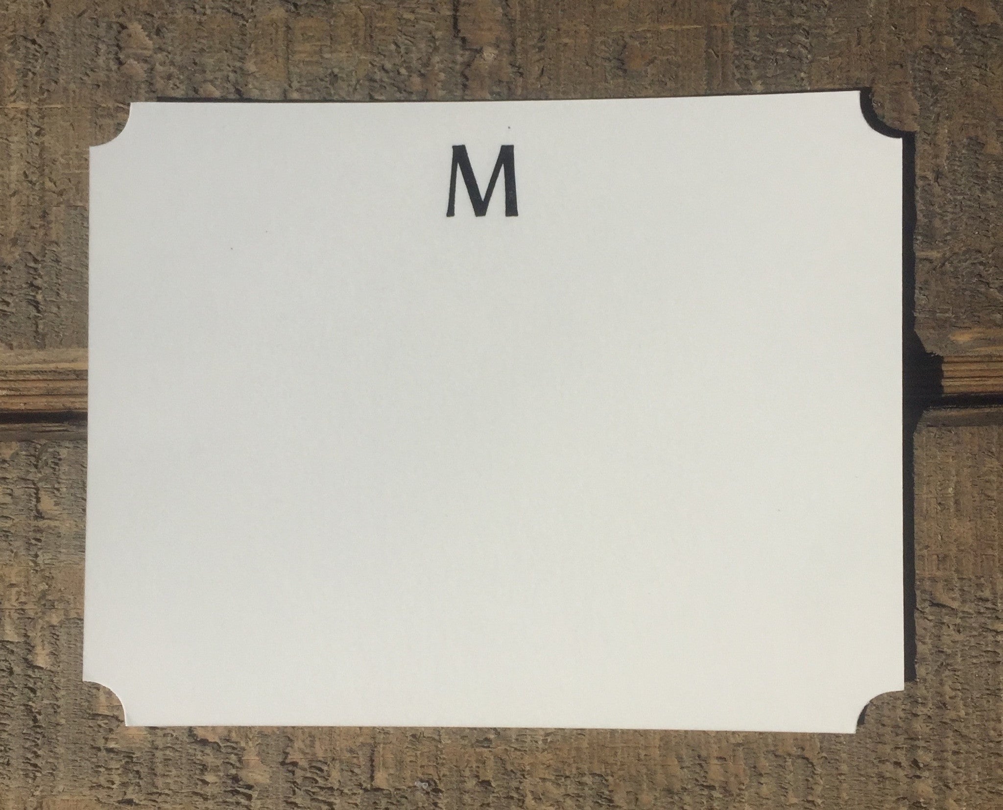 Classic Foil-pressed Initial Notecards - PARCEL