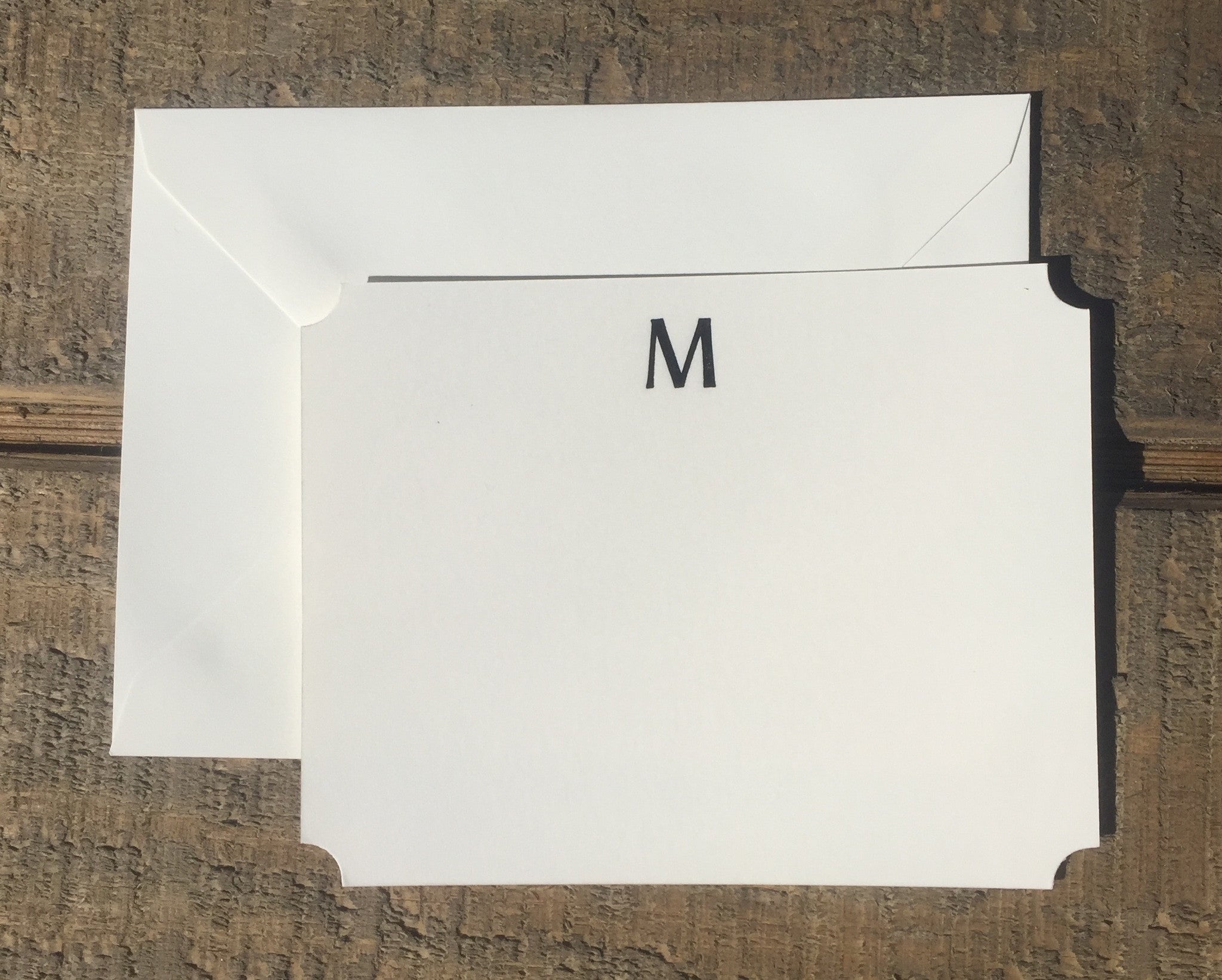 Classic Foil-pressed Initial Notecards - PARCEL
