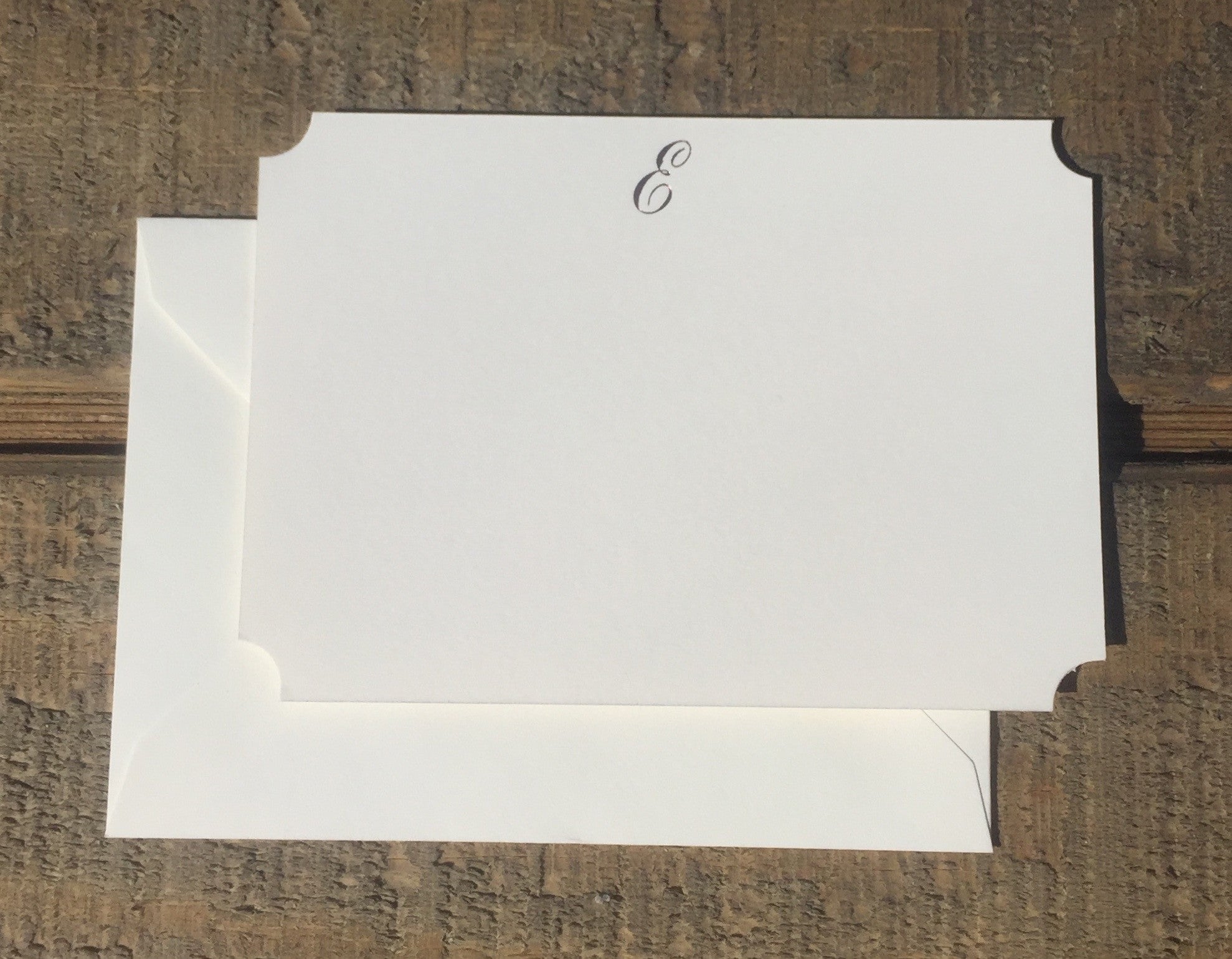 Foil-pressed Script Initial Cards - PARCEL