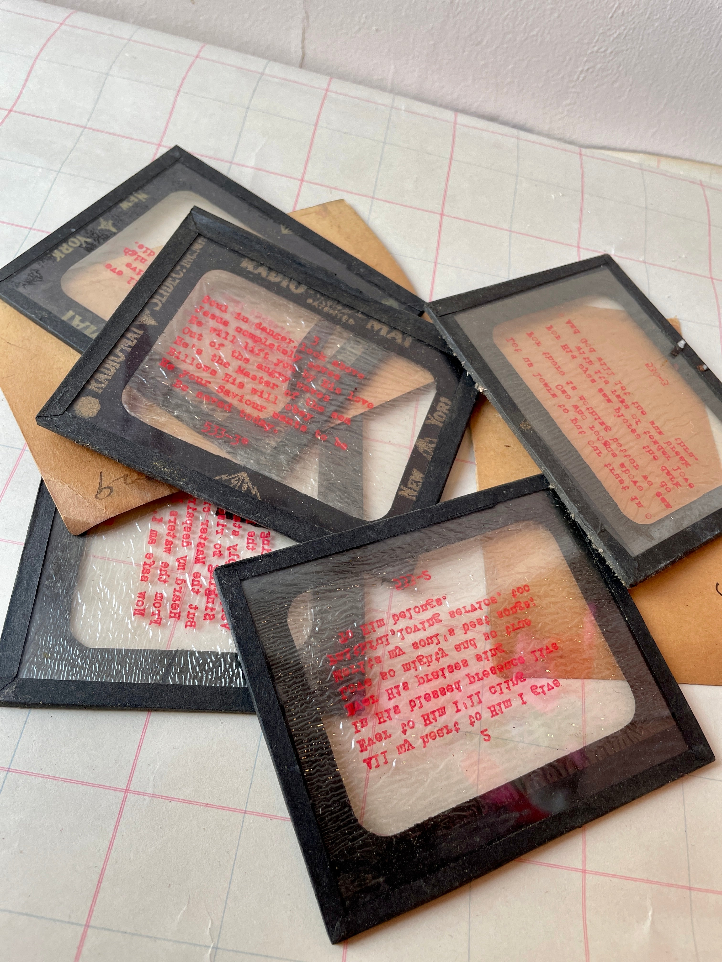 Vintage Glass Projection Slides