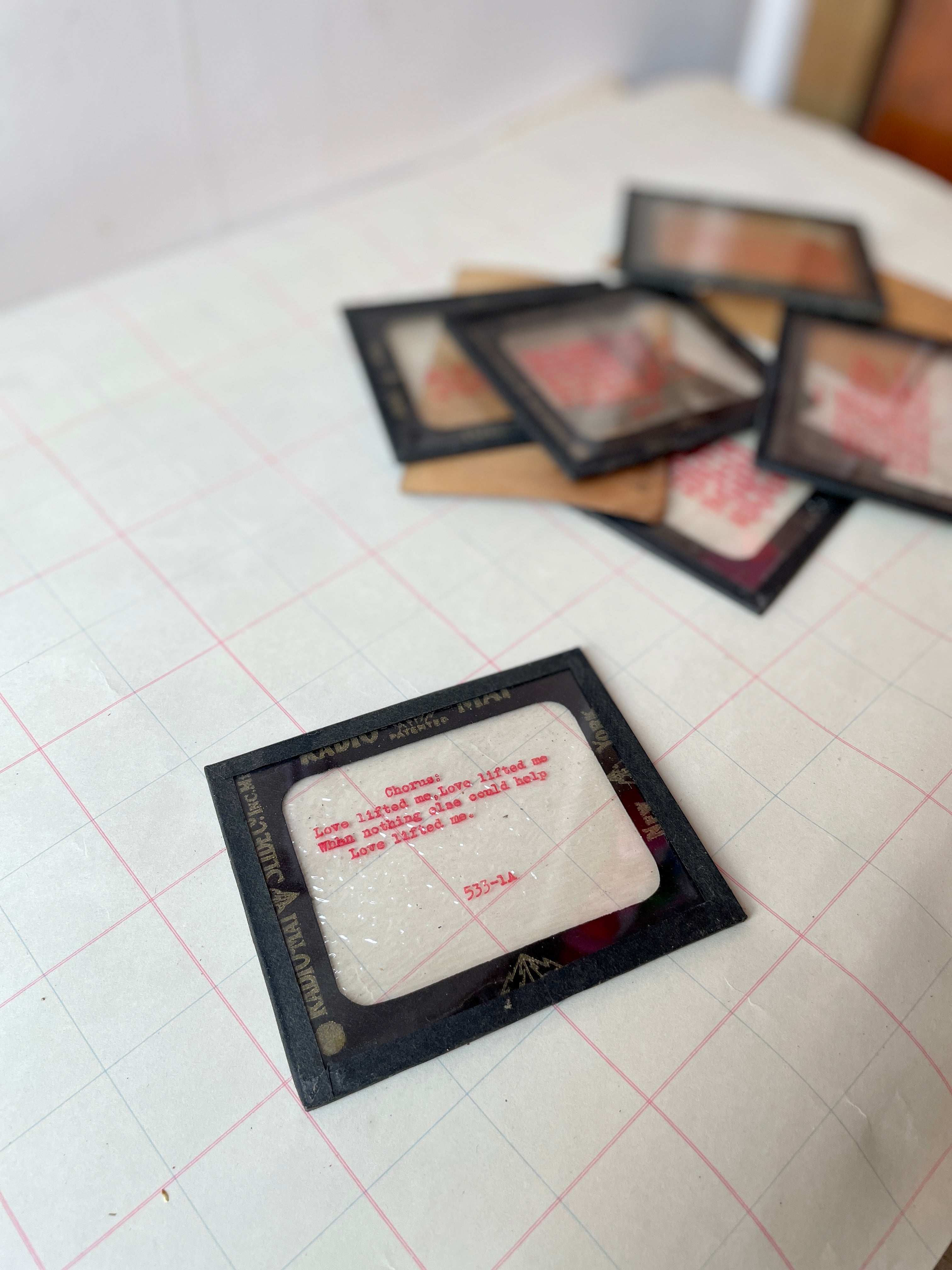 Vintage Glass Projection Slides