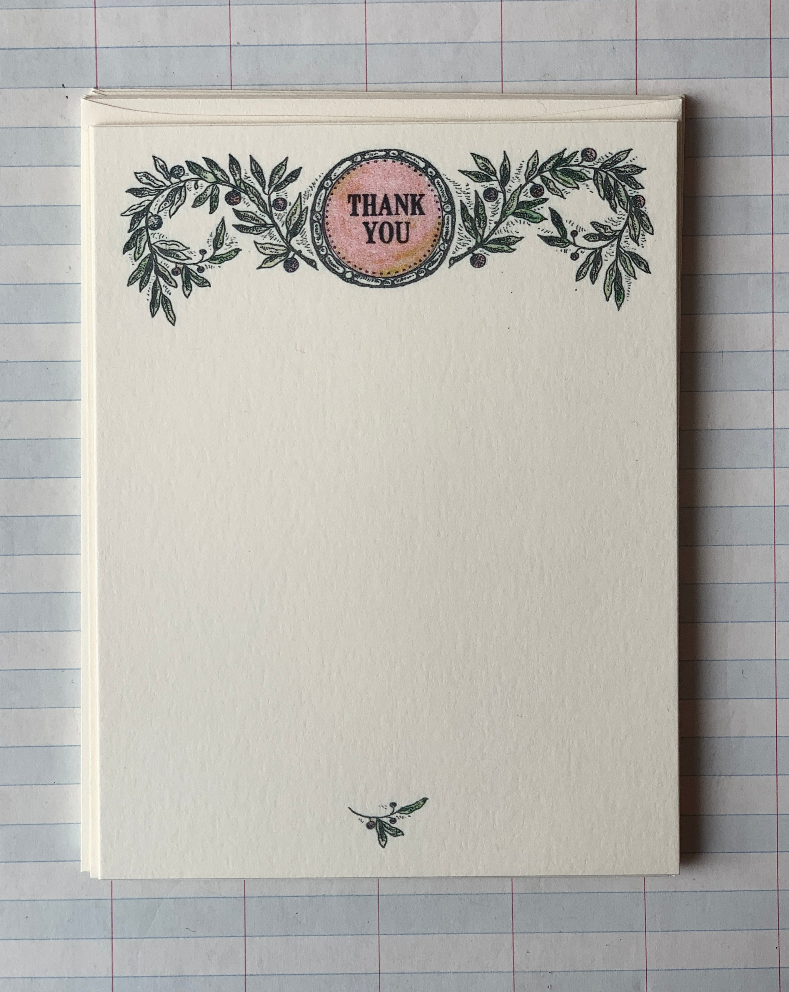 Leafy Branch Thank You Notecards