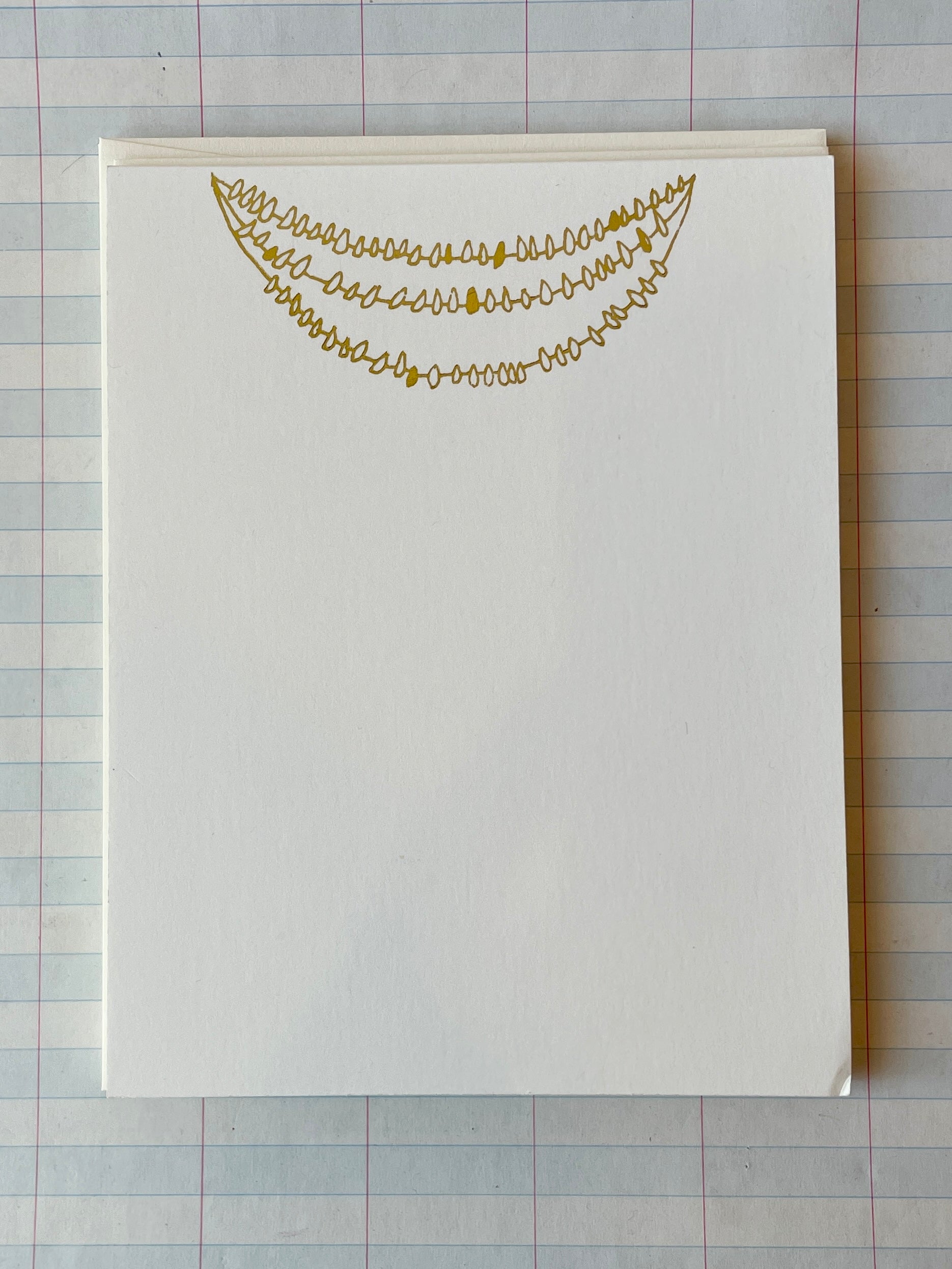 Teardrop Garland Foil Pressed Stationery