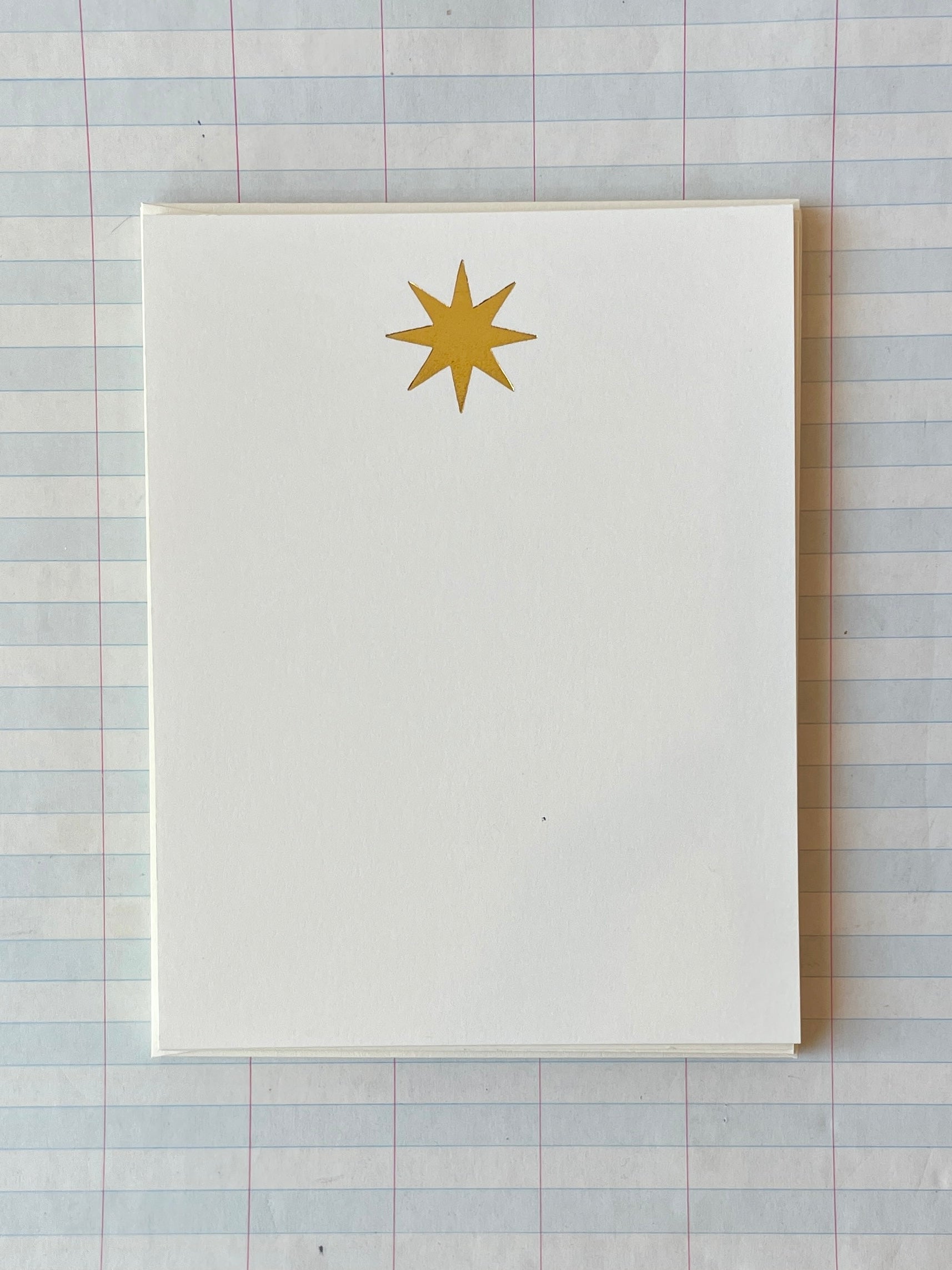 Large Star Burst Foil Pressed Stationery