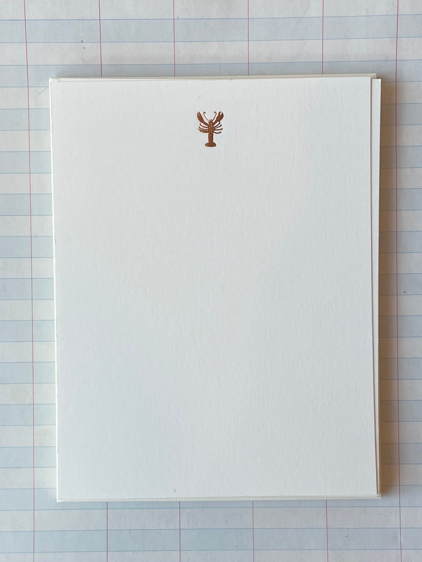 Tiny Lobster Foil-pressed Notecards